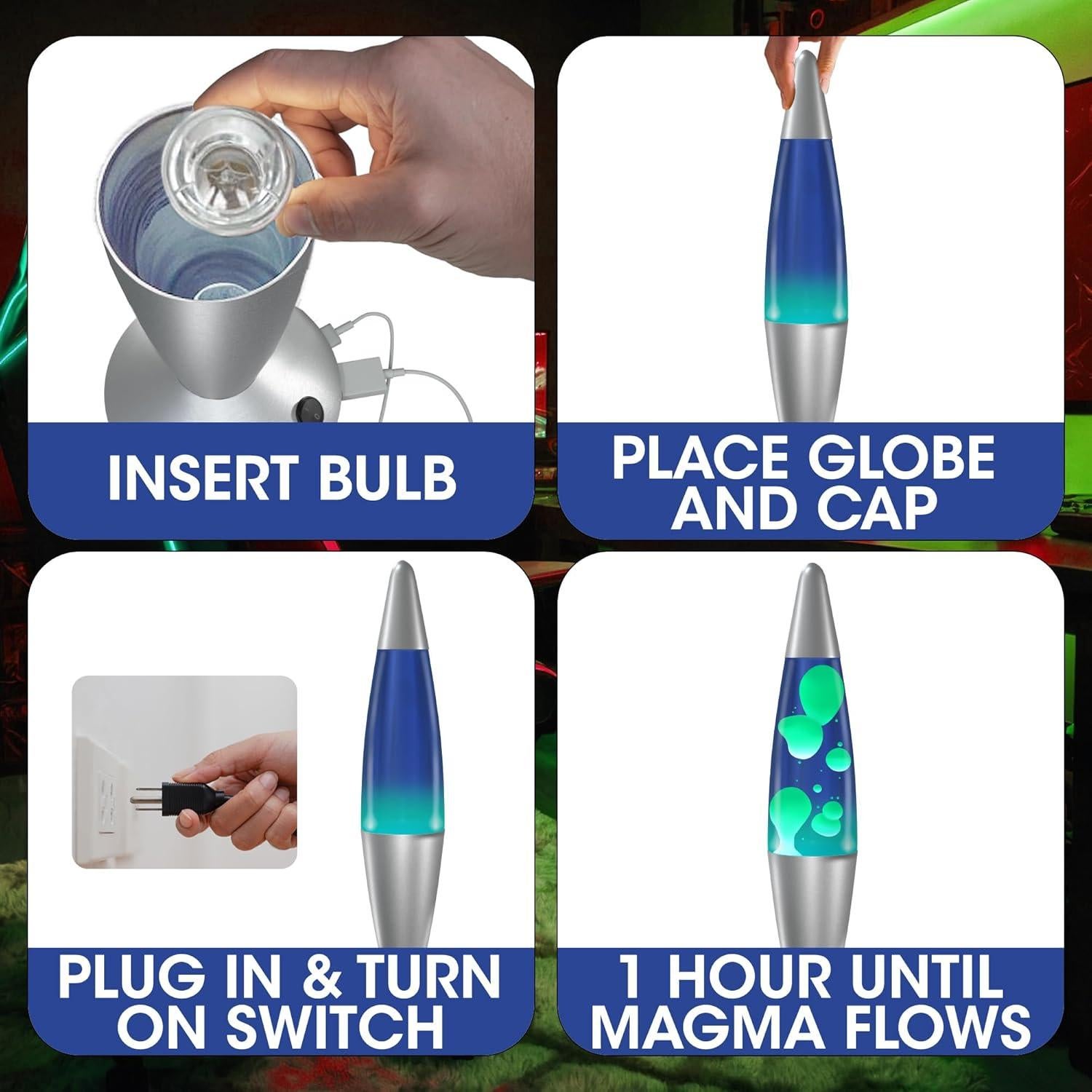 Lámpara Líquida Jambo 40.64 cm con Puertos USB - Luz Relajante