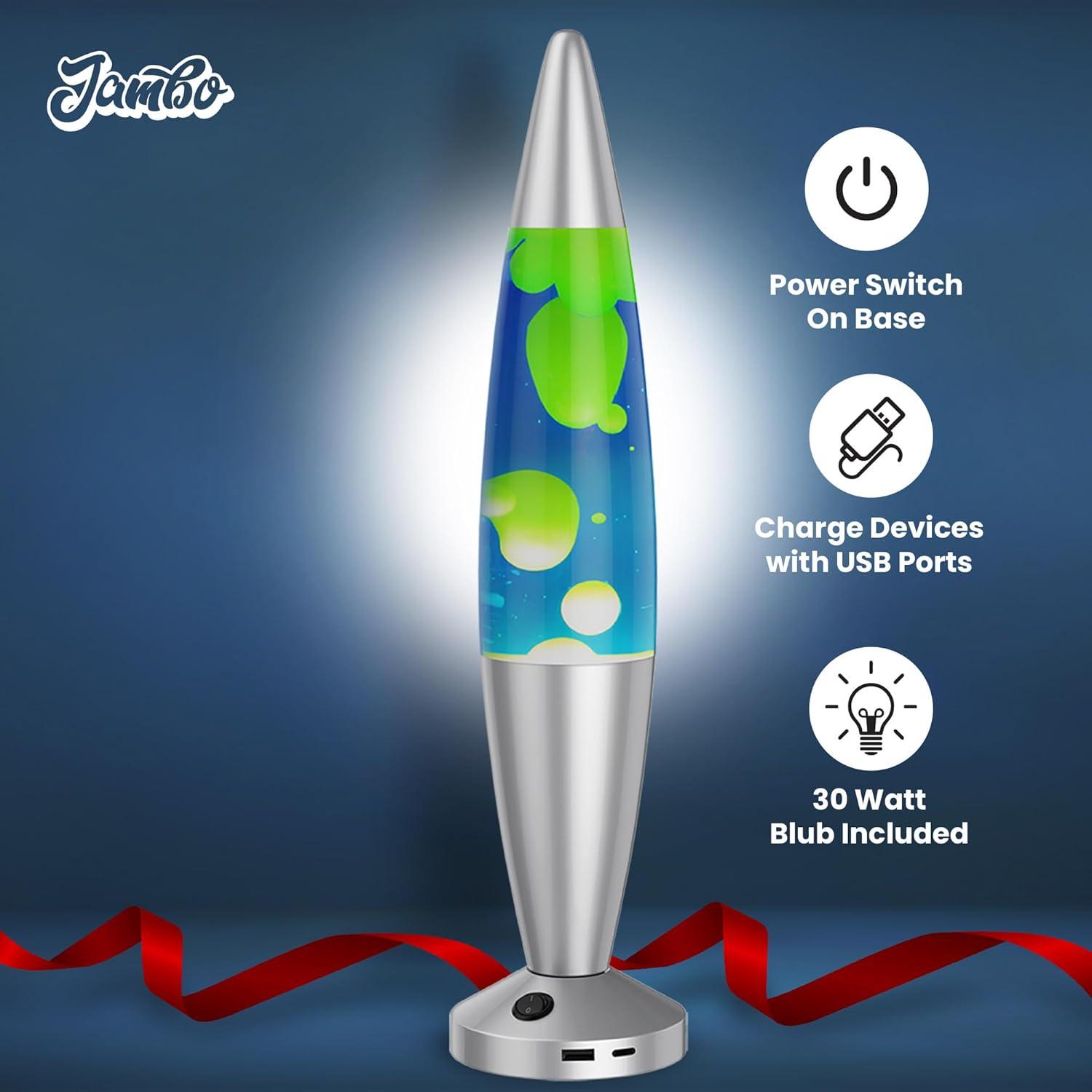 Lámpara Líquida Jambo 40.64 cm con Puertos USB - Luz Relajante