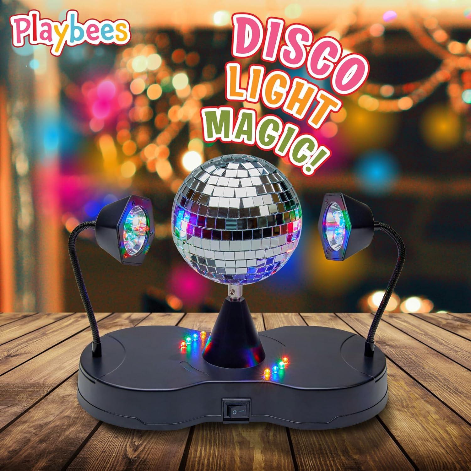 Bola de Disco LED Rotativa Playbees 12.7cm para Fiesta