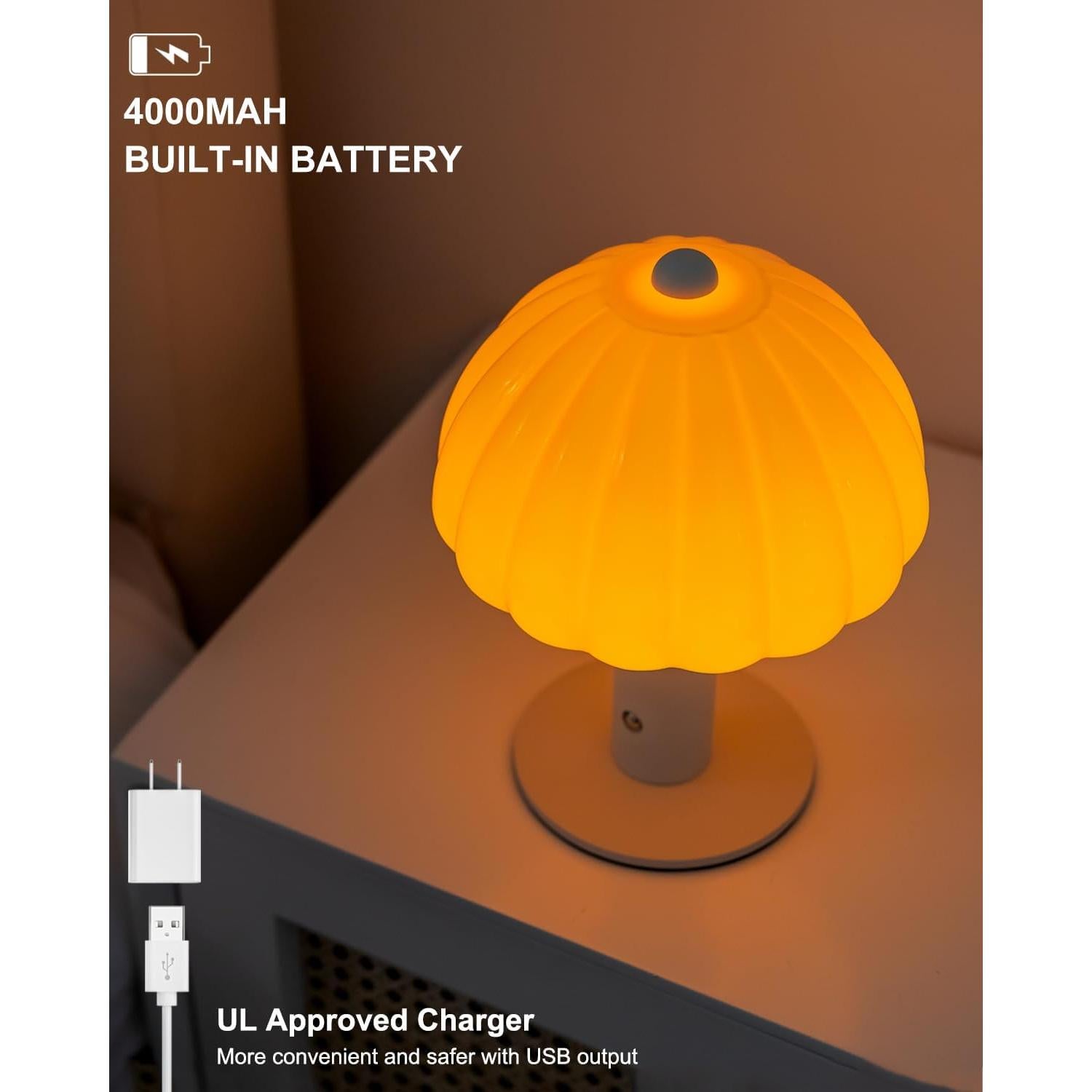 Lámpara de Mesa Táctil FANHAO 4000mAh Regulable 3 Colores