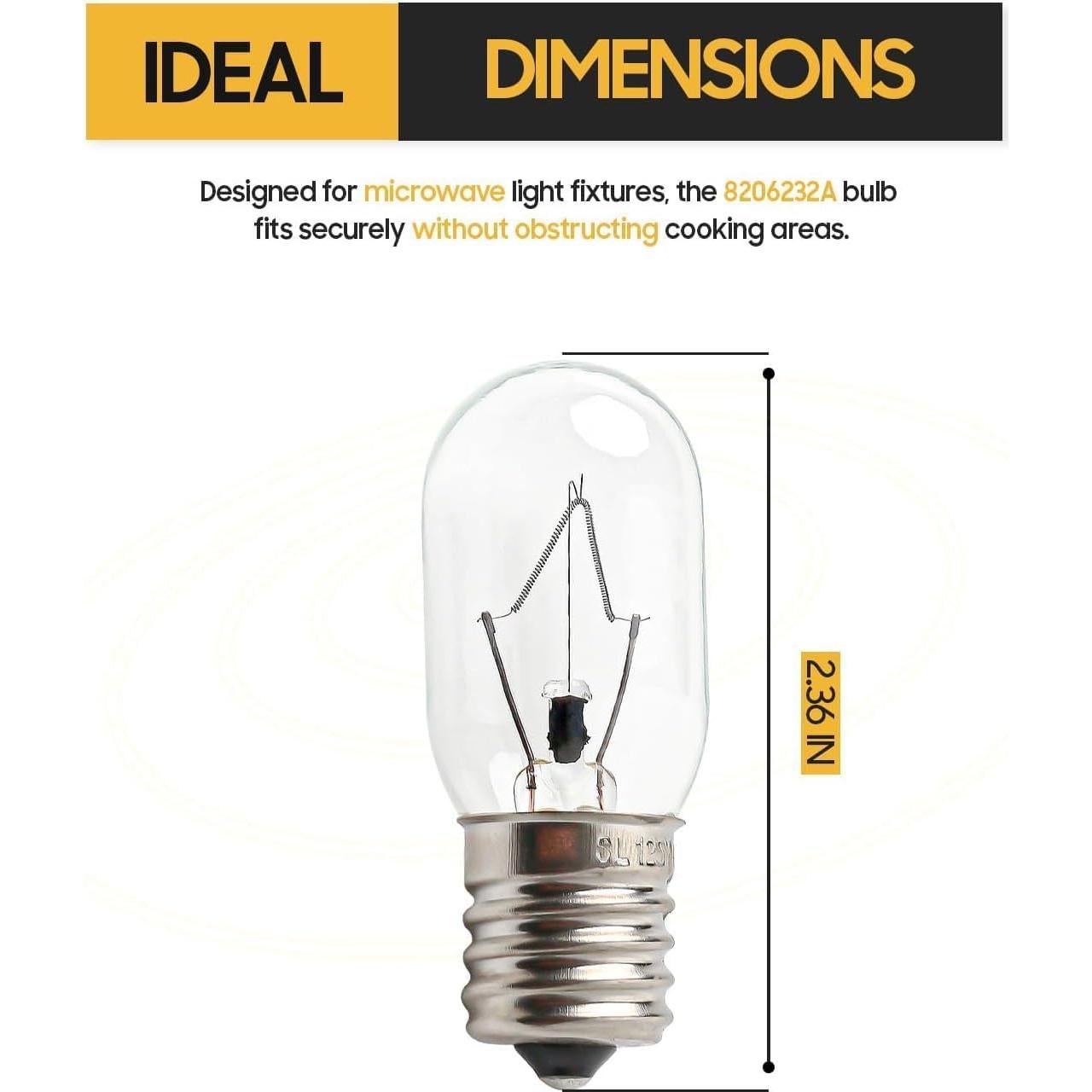 Bombillas de microondas SATONA 125V 40W E17 - Paquete de 3