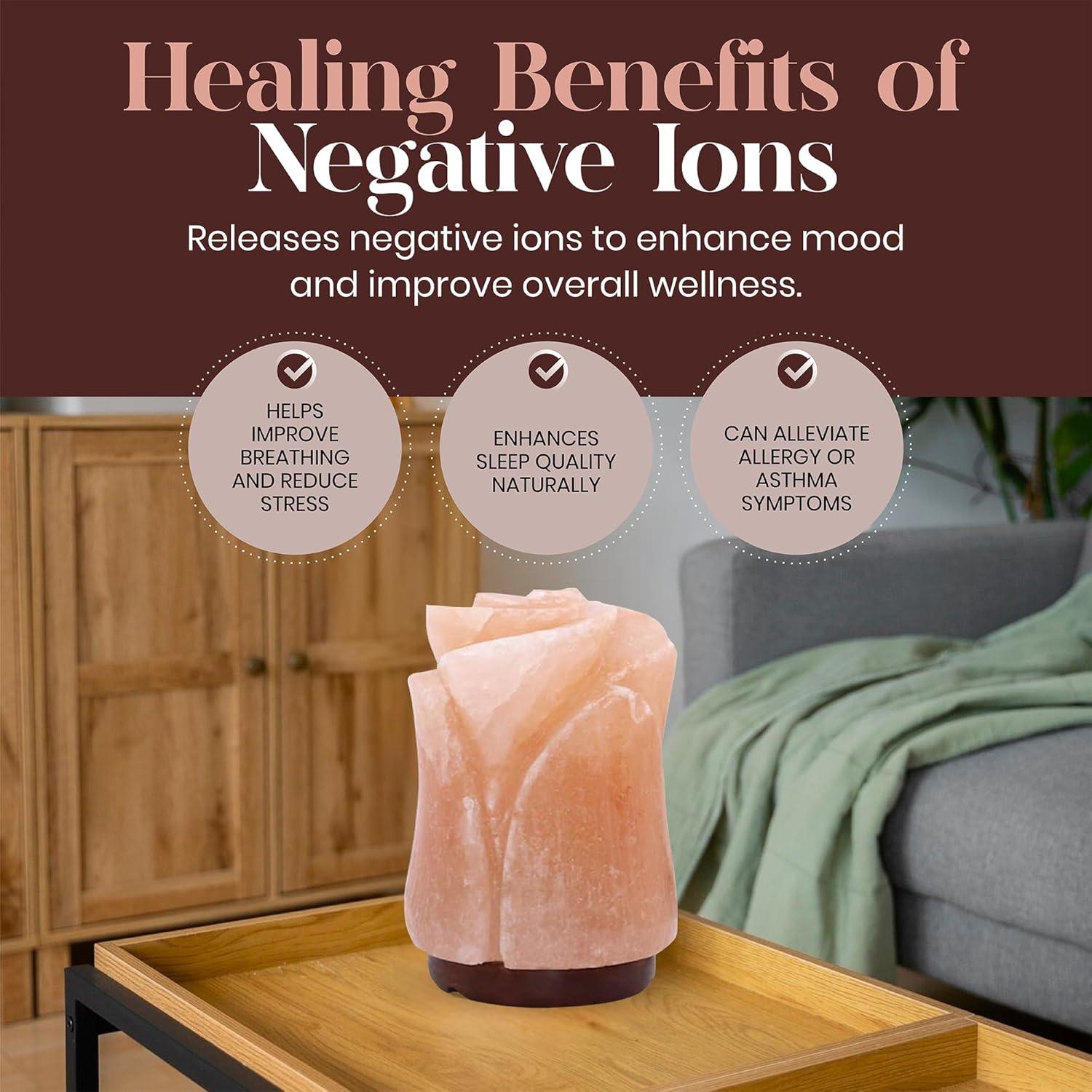 Lámpara de Sal Rosa del Himalaya Spantik Tulipán 15W