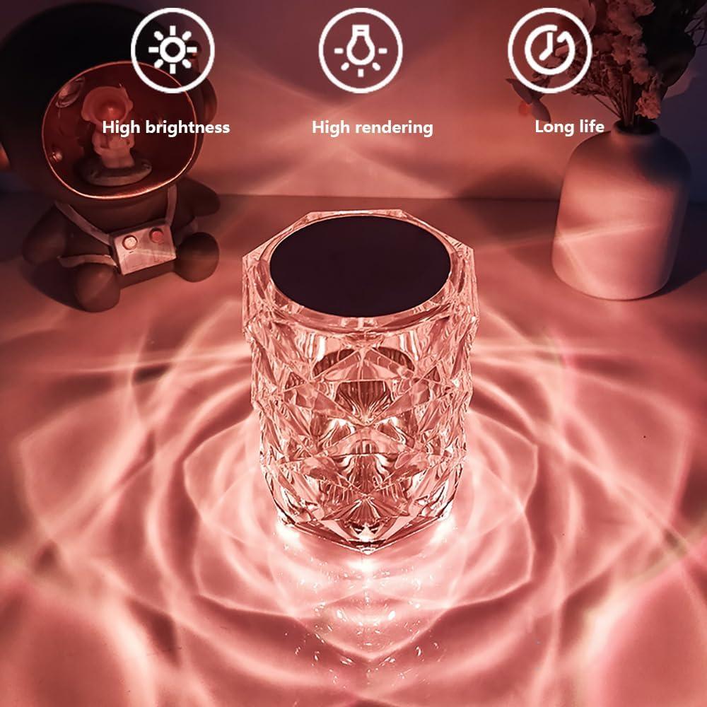 Lámpara de Mesa de Cristal Leroxo MGSJD Recargable 16 Colores