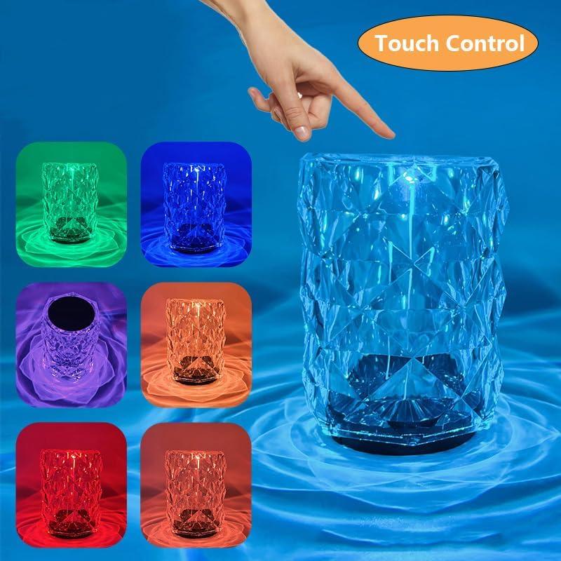 Lámpara de Mesa de Cristal Leroxo MGSJD Recargable 16 Colores