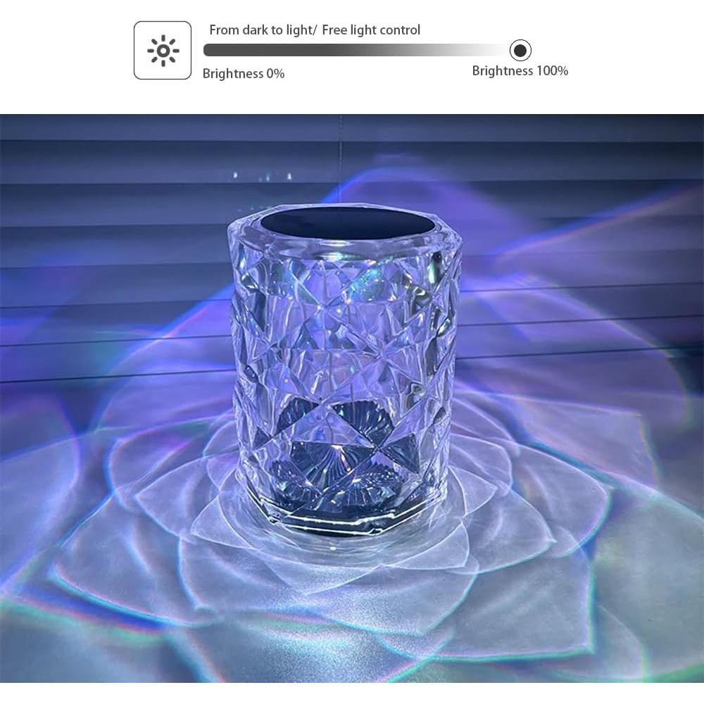 Lámpara de Mesa de Cristal Leroxo MGSJD Recargable 16 Colores