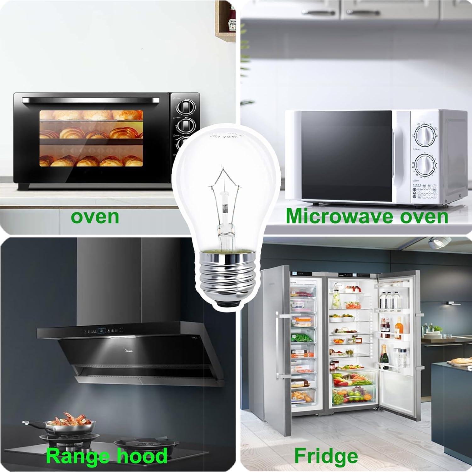 Bombilla A15 40W Zqian para Horno y Electrodomésticos 2 Pcs