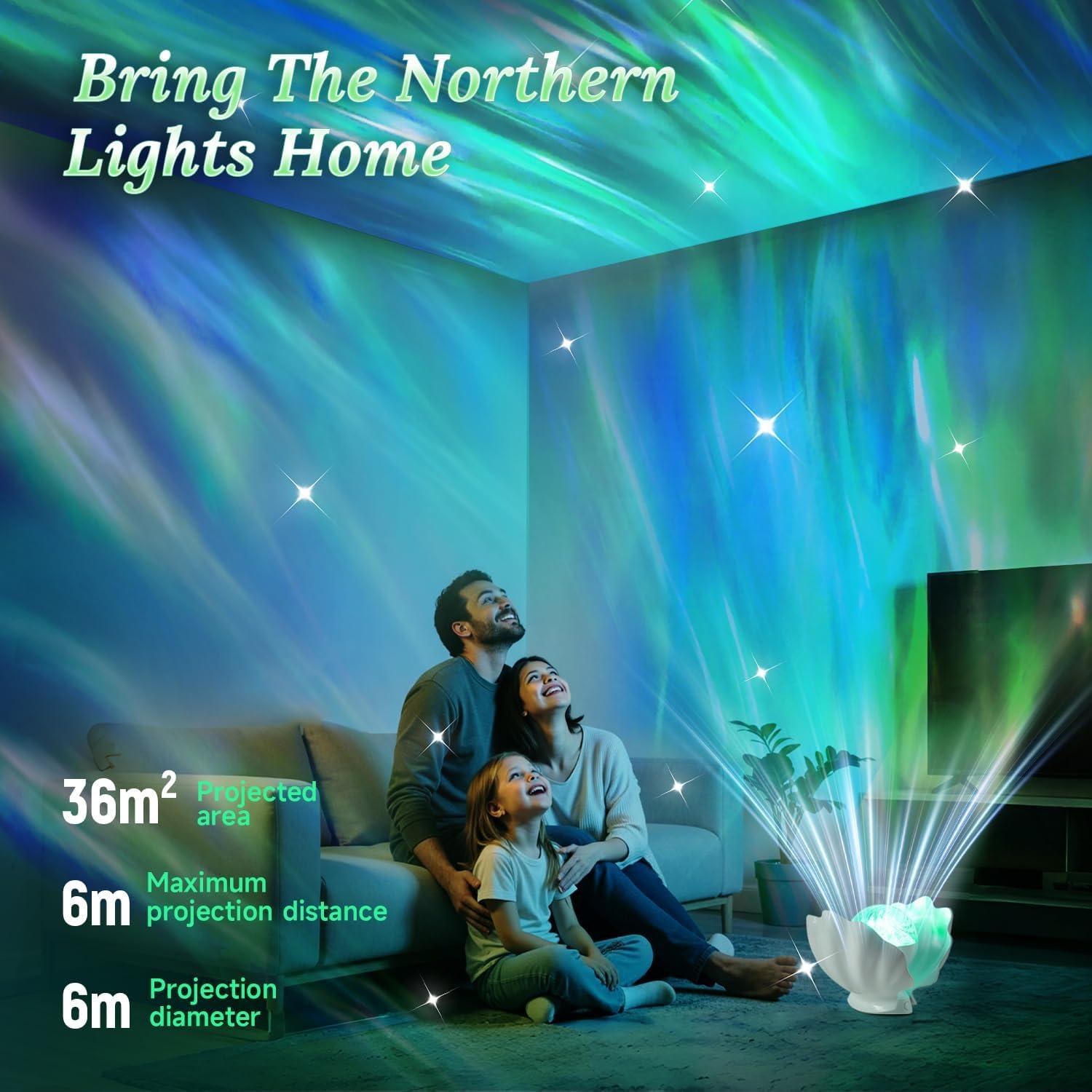 Proyector de Auroras Boreales Glacier Gift Z9, Luz Nocturna 9cm