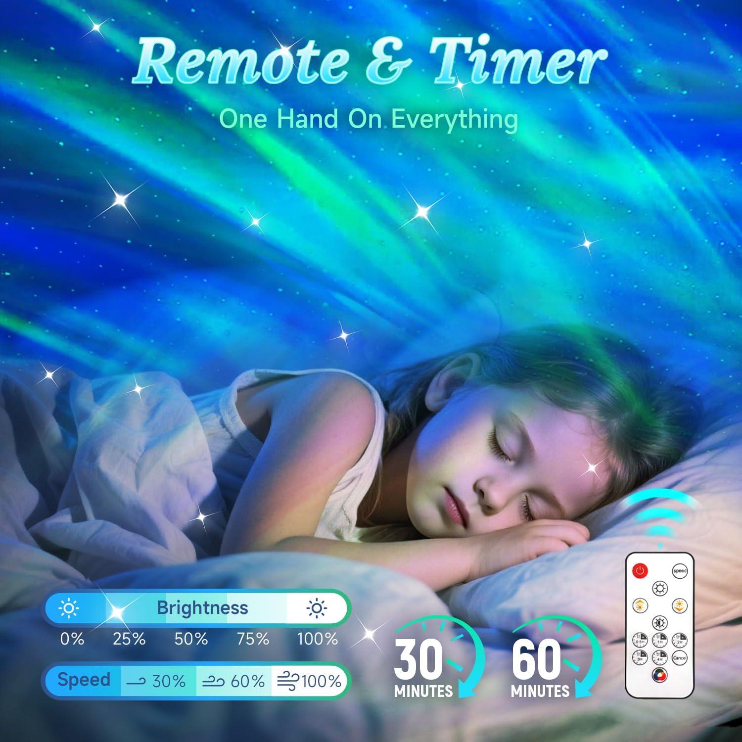 Proyector de Auroras Boreales Glacier Gift Z9, Luz Nocturna 9cm