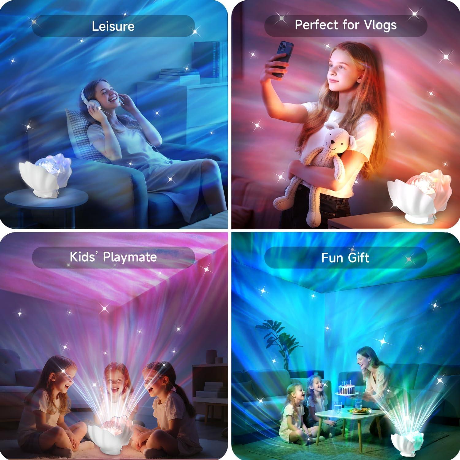 Proyector de Auroras Boreales Glacier Gift Z9, Luz Nocturna 9cm