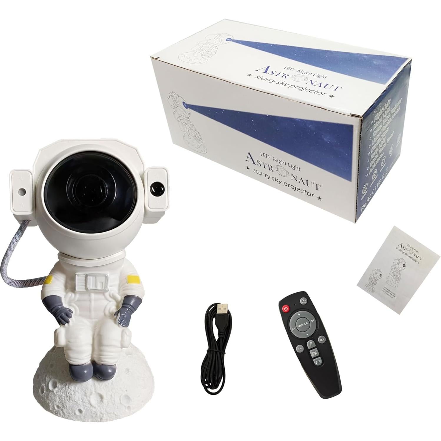 Proyector de Estrellas Astronauta LED con Control Remoto 22.86cm