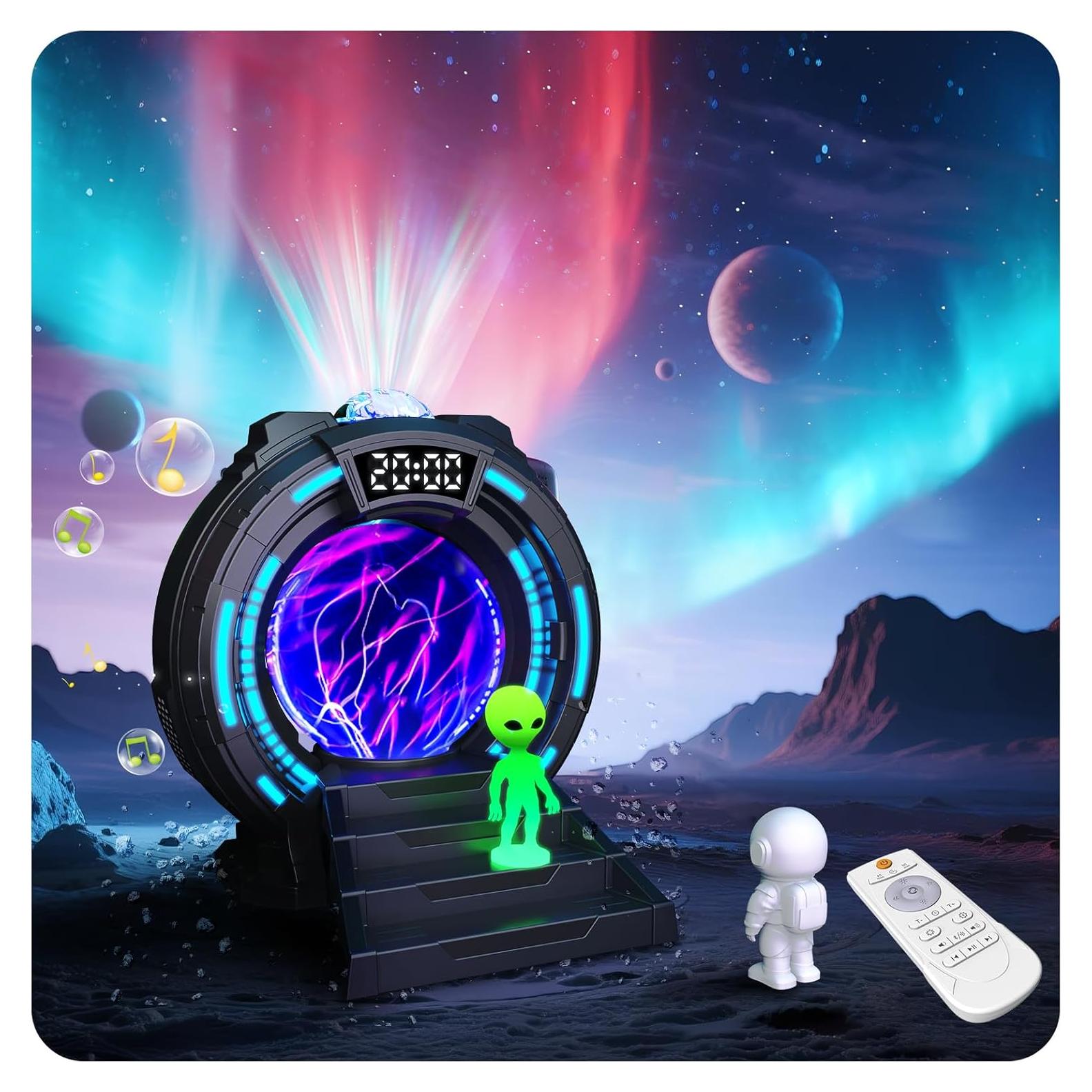 Proyector de Luz Galaxy Roujune con Altavoz Bluetooth y Ruido Blanco