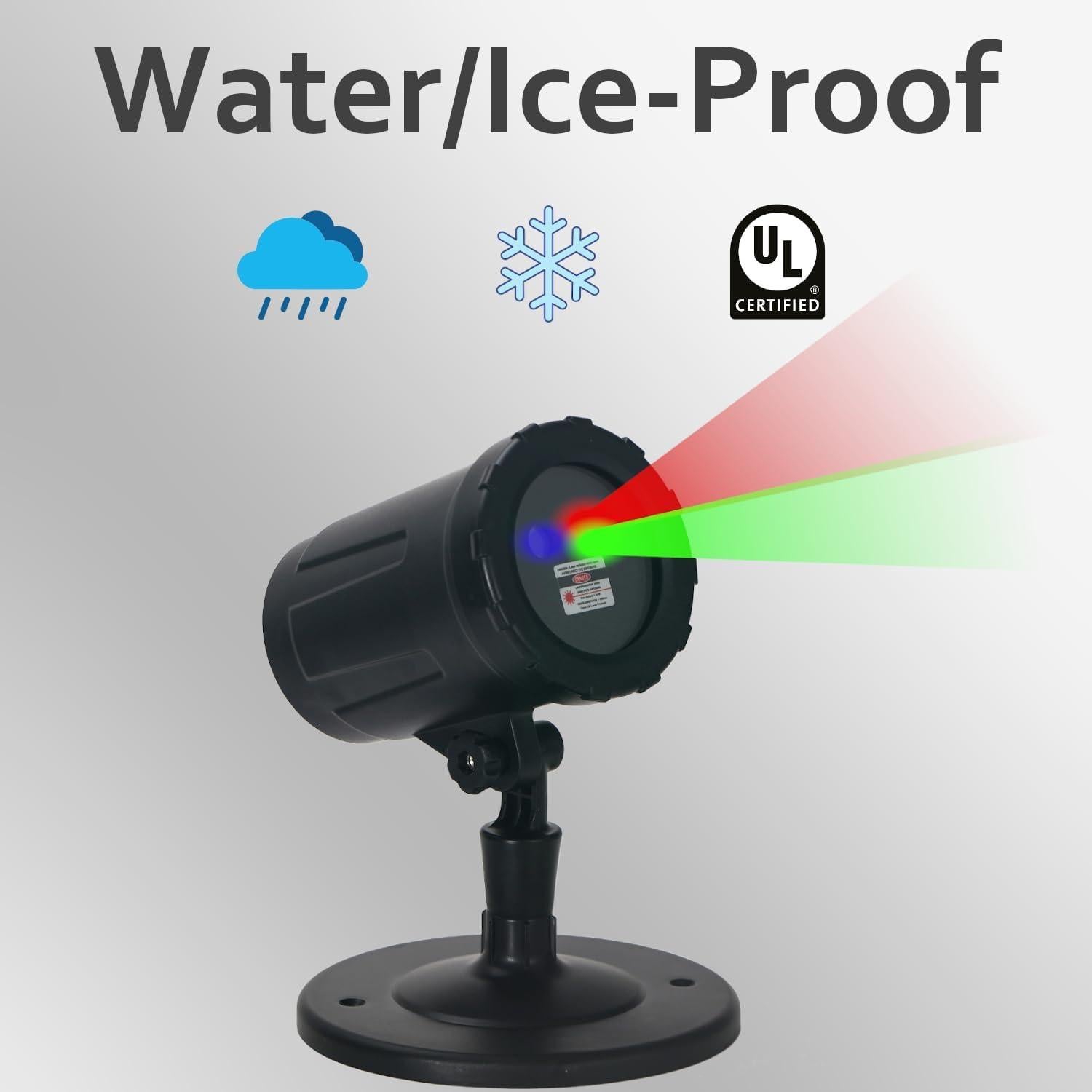 Proyector Láser de Navidad Rukala - 18 Patrones - Rojo y Verde