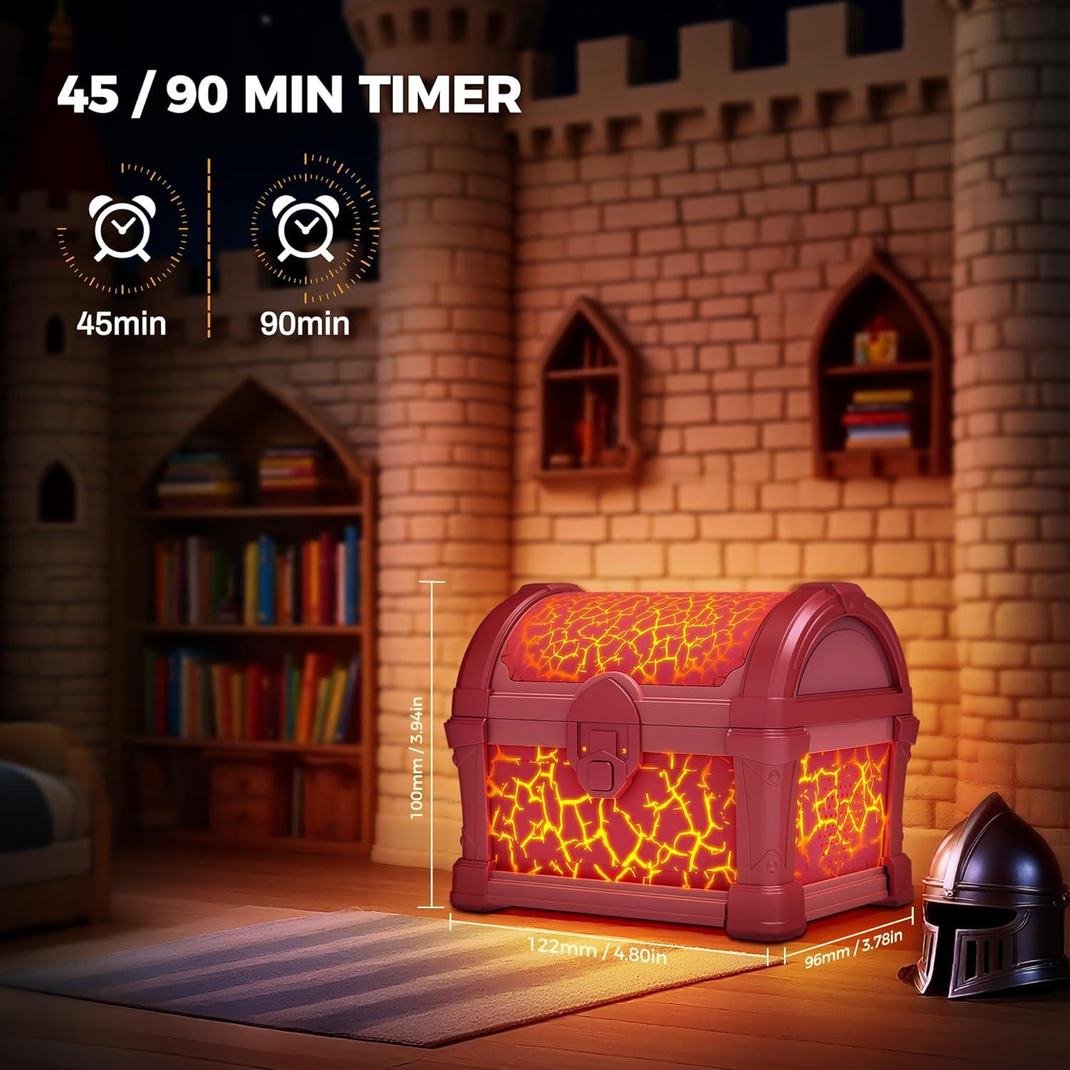 Proyector Galáctico Briignite Cofre del Tesoro 7 Colores Luz Nocturna