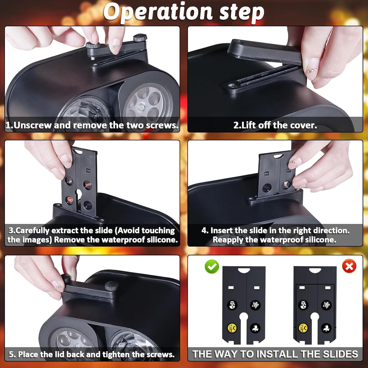 Proyector de Luces AOMIL 2 en 1 para Halloween y Navidad