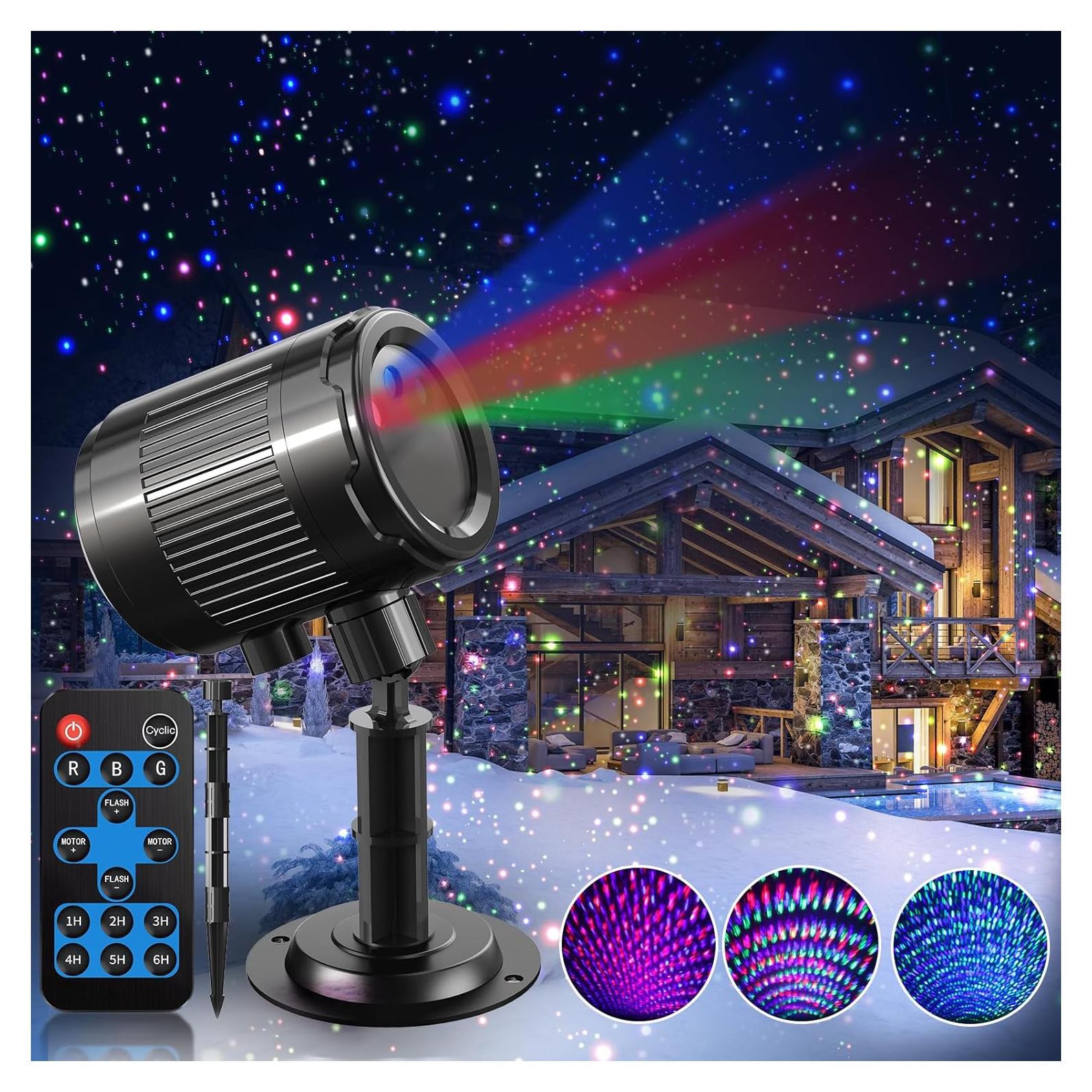 Proyector Láser de Navidad RGB IP65 para Exterior 3 Colores