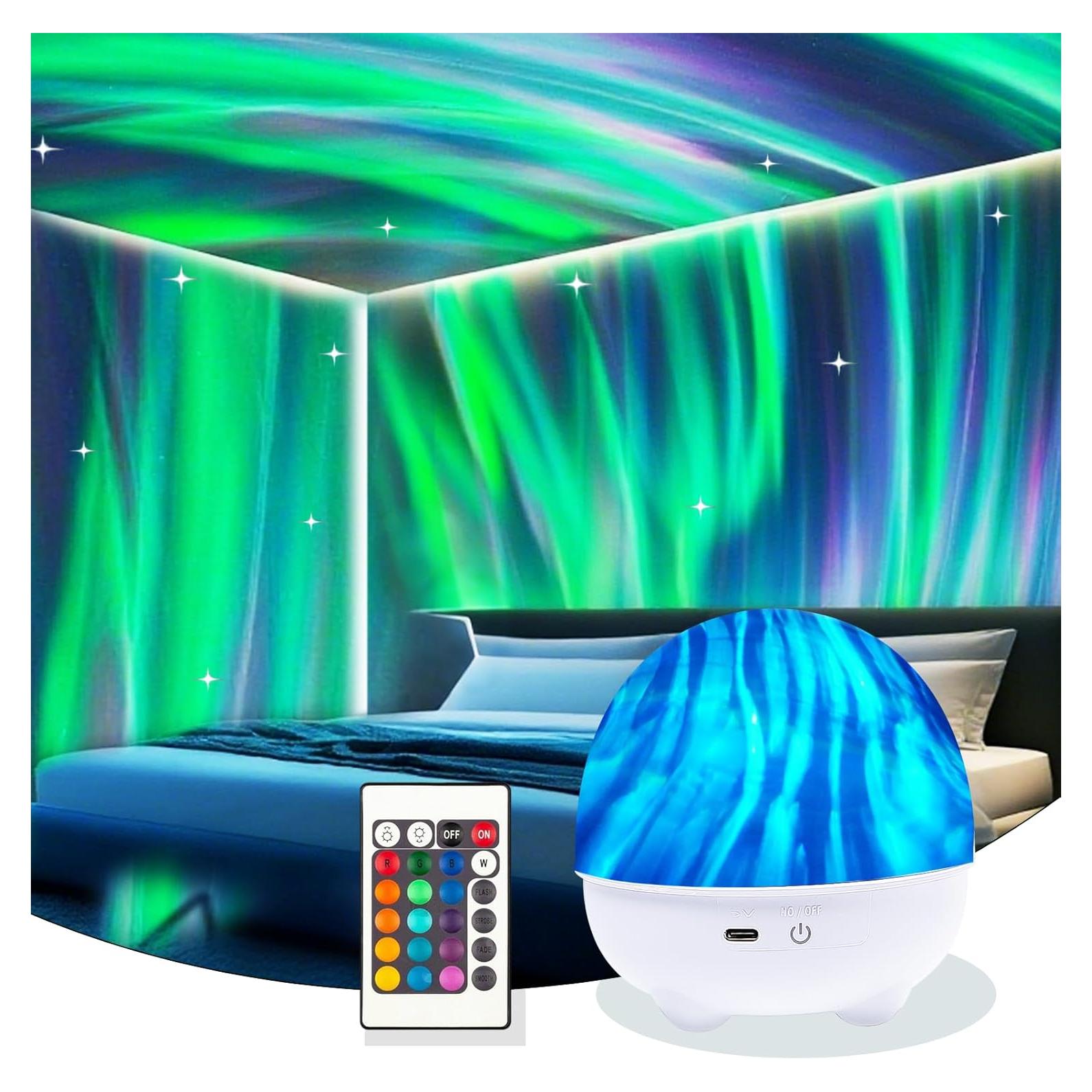 Proyector de Auroras Boreales y Olas Oceánicas - 16 Colores