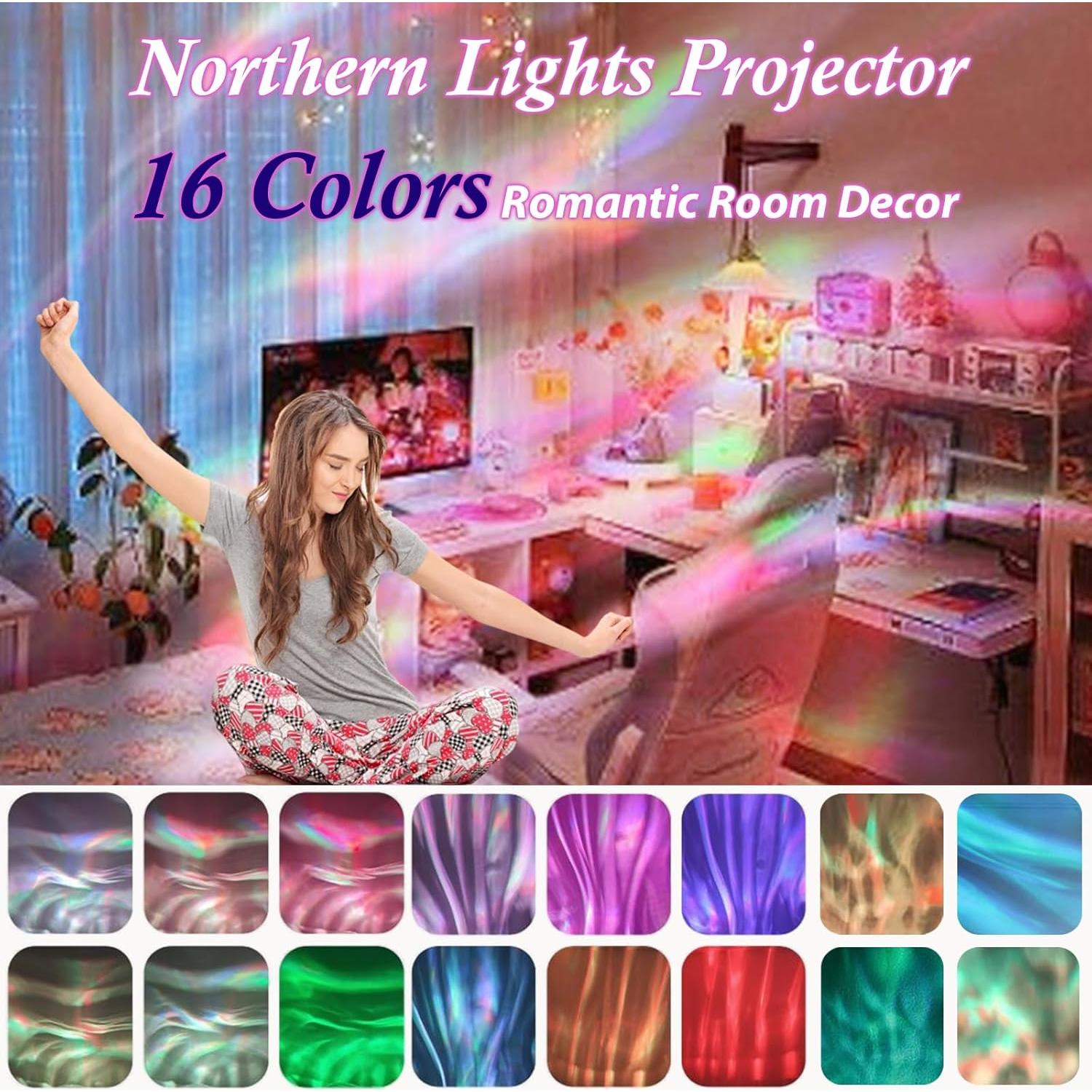 Proyector de Auroras Boreales y Olas Oceánicas - 16 Colores