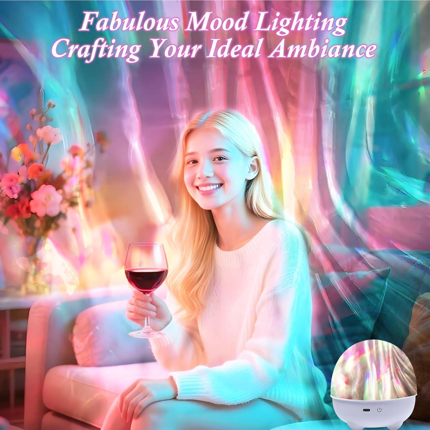 Proyector de Auroras Boreales y Olas Oceánicas - 16 Colores