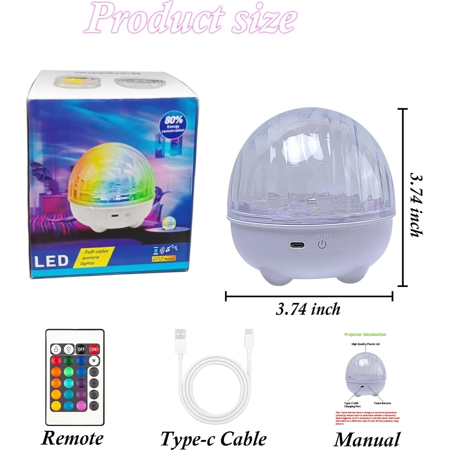 Proyector de Auroras Boreales y Olas Oceánicas - 16 Colores