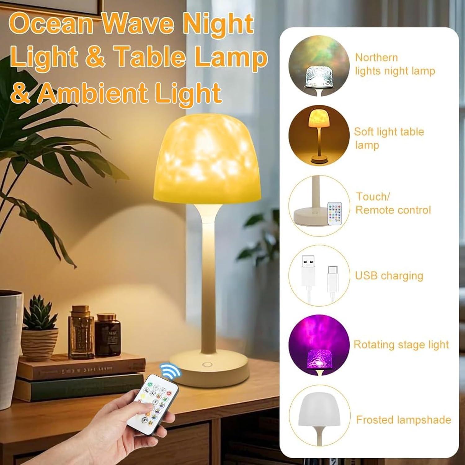 Lámpara de Olas Inalámbrica ShenZhenShi, 16 Colores, 3 Temperaturas