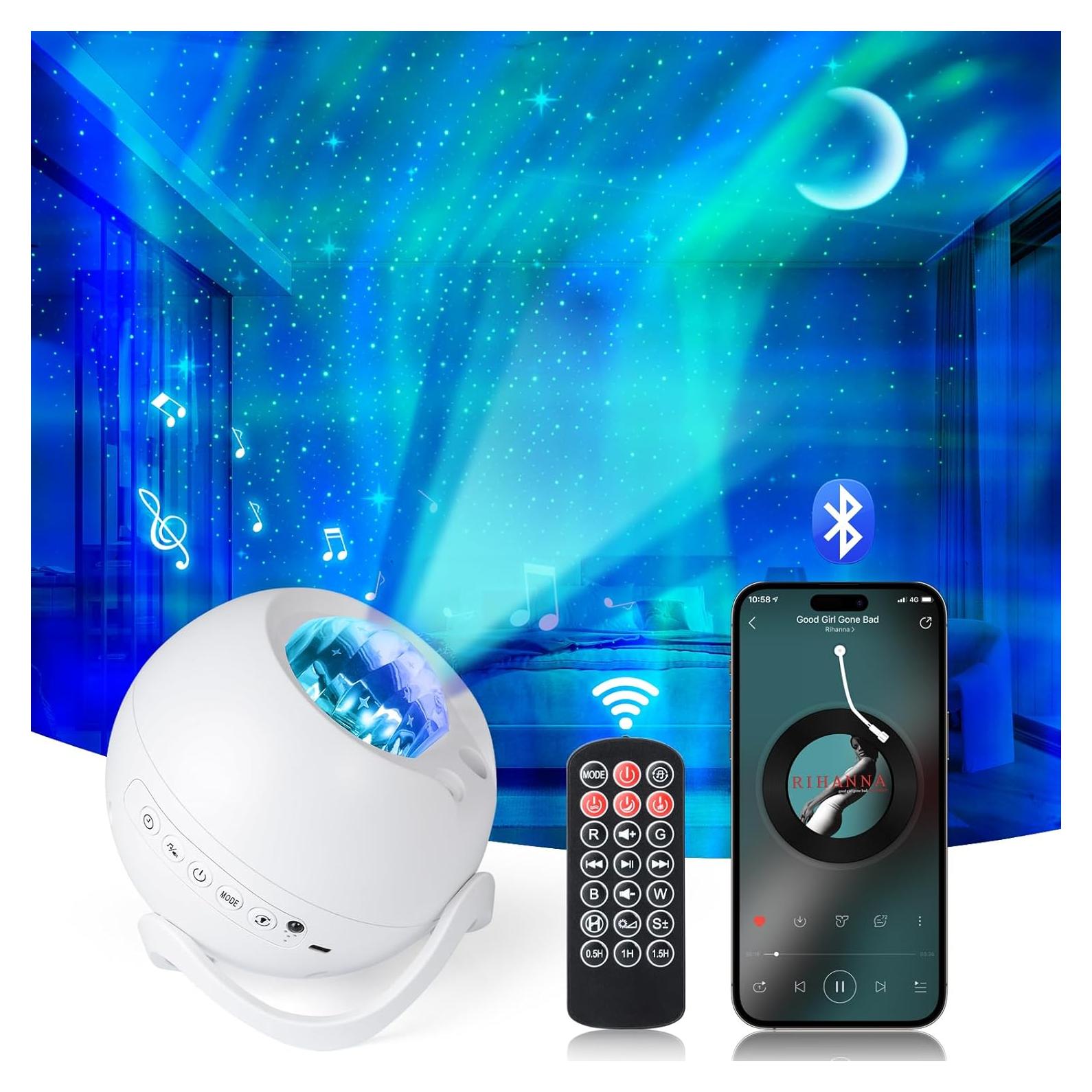 Proyector Galáctico Plomixius BL-XK09 con Bluetooth y Ruido Blanco