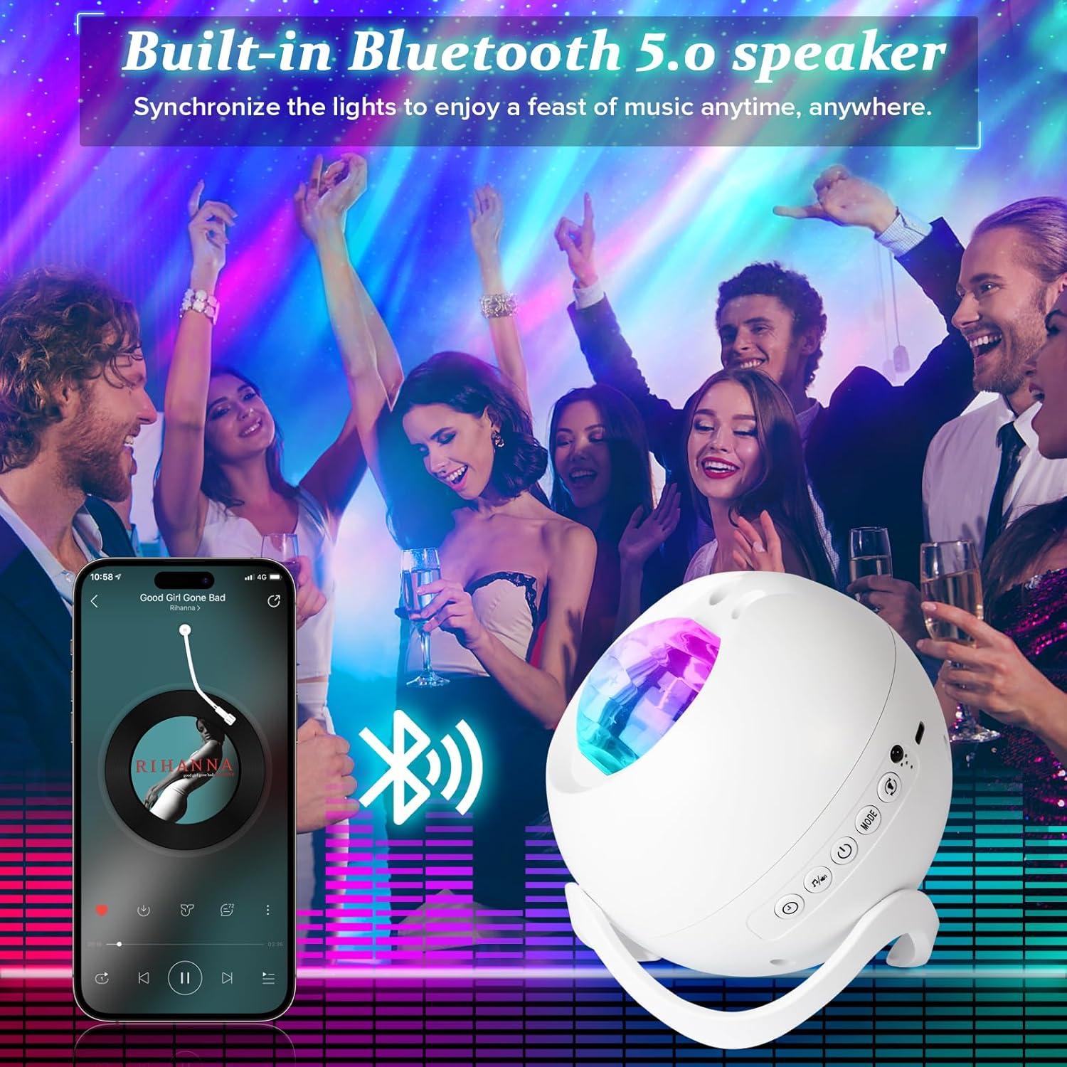 Proyector Galáctico Plomixius BL-XK09 con Bluetooth y Ruido Blanco