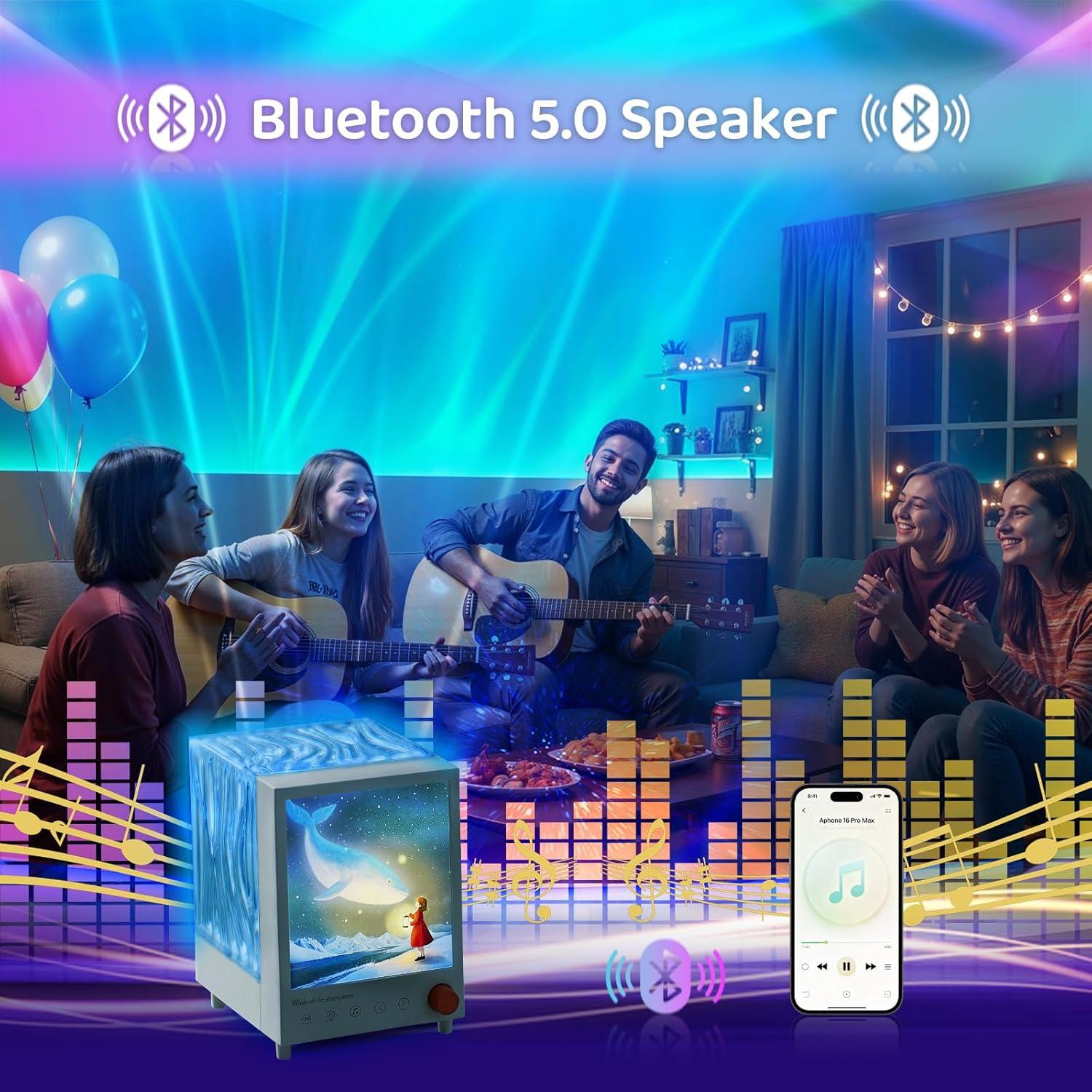 Proyector de Estrellas Bluetooth S10 con Ruido Blanco y 7 Colores