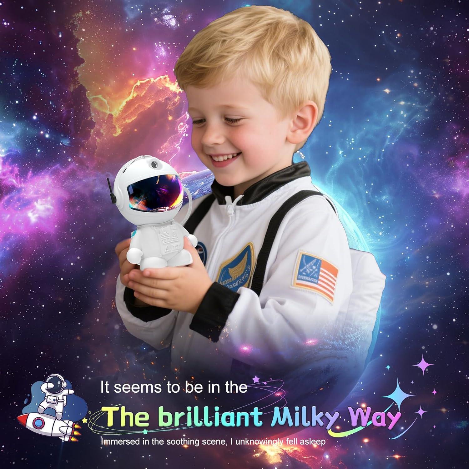 Proyector de Luz Nocturna Galaxia Astronauta Ultra-HD 12 Discos