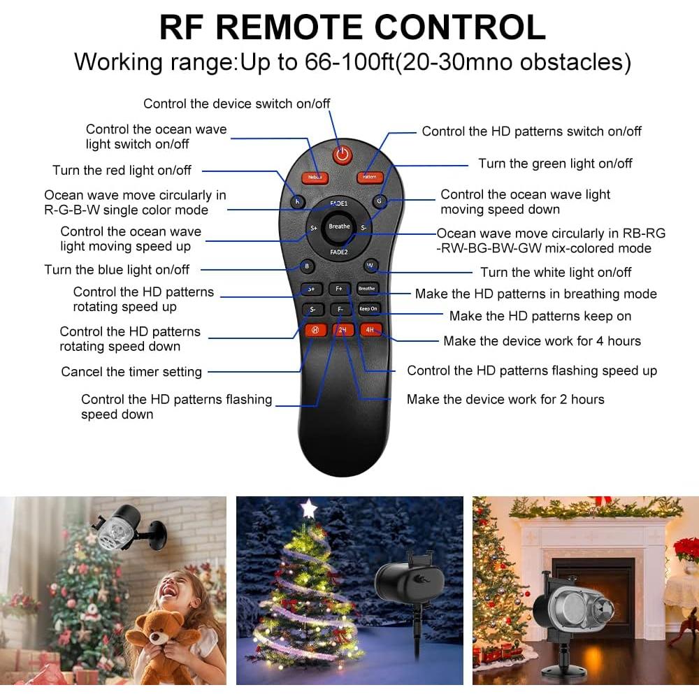 Proyector LED de Vacaciones Everwood con Control Remoto 4 Patrones