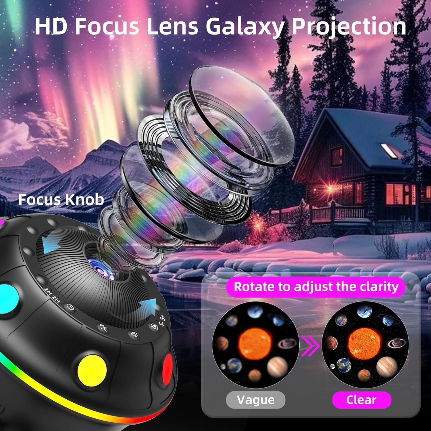 Proyector Galáctico 12 en 1 FlyLily, Luz Nocturna RGB