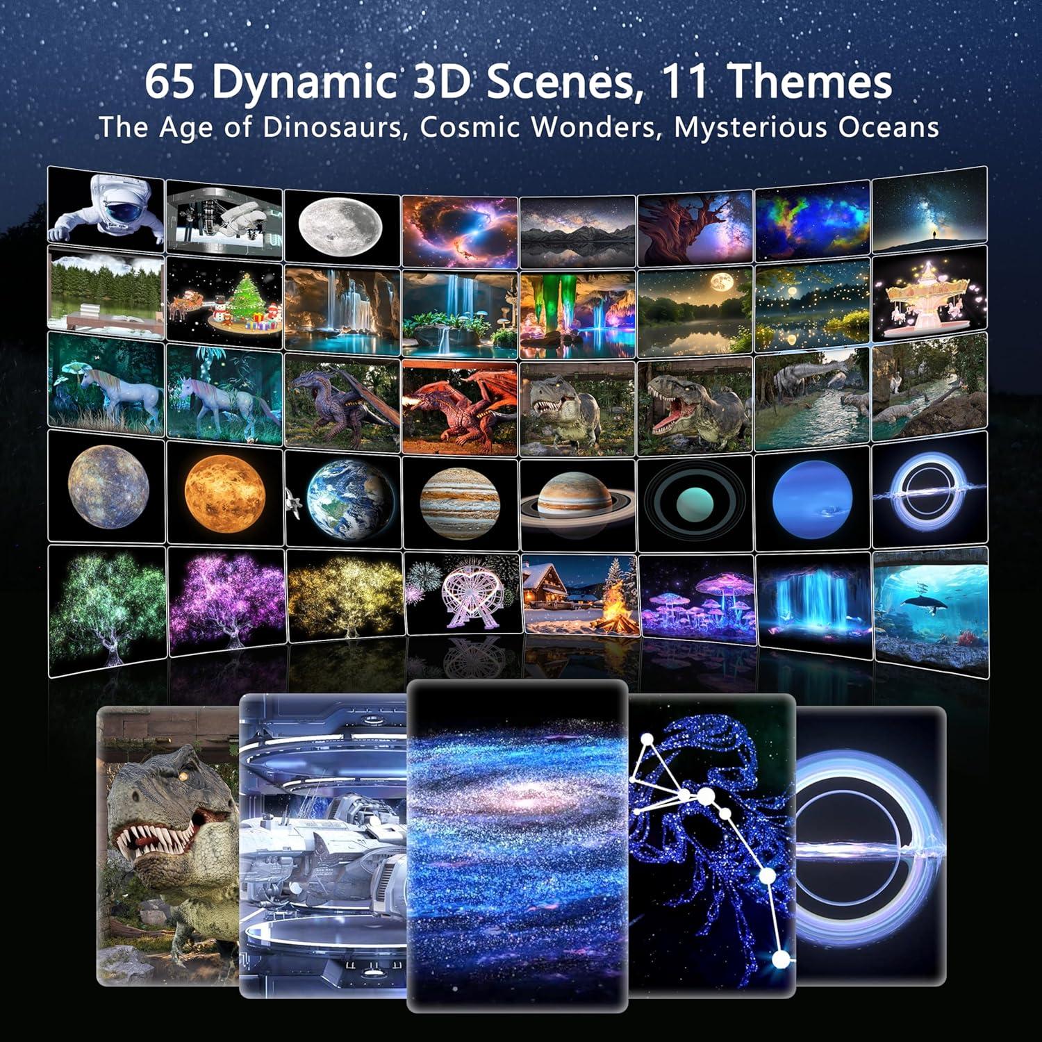 Proyector Galáctico 3D AIRIVO con Altavoz Bluetooth y 65 Escenas