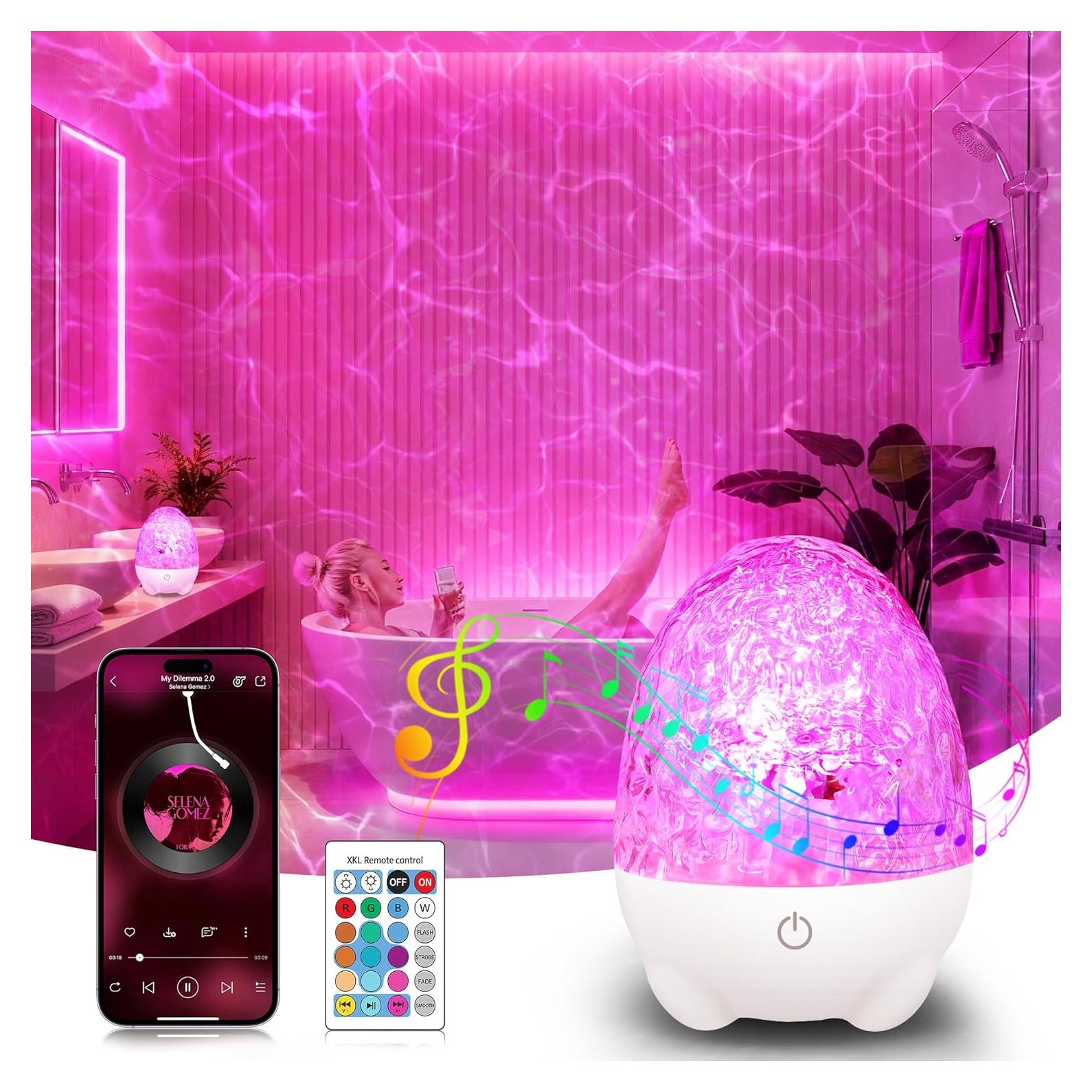 Luz de Ducha Recargable Lazukes BG0010A1 RGBW con Altavoz