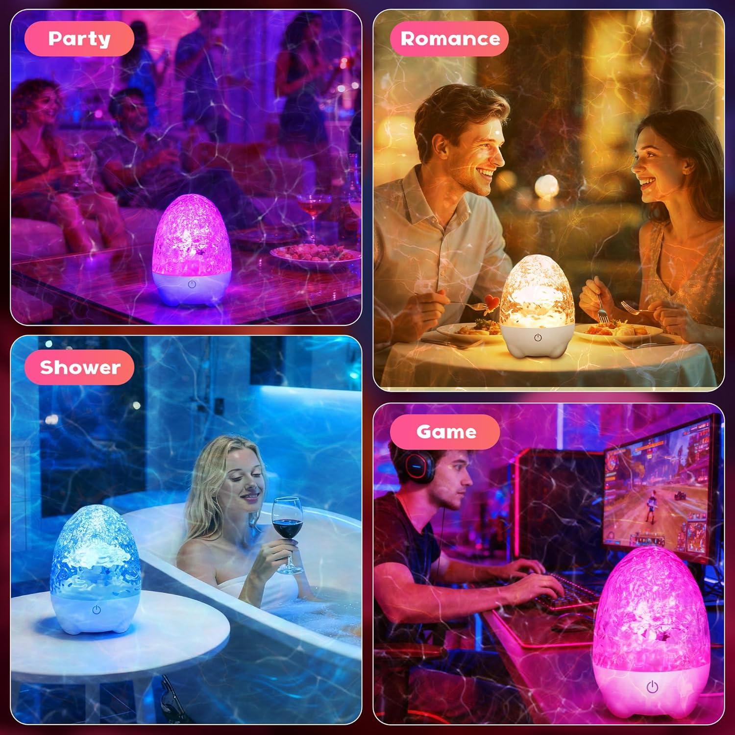 Luz de Ducha Recargable Lazukes BG0010A1 RGBW con Altavoz