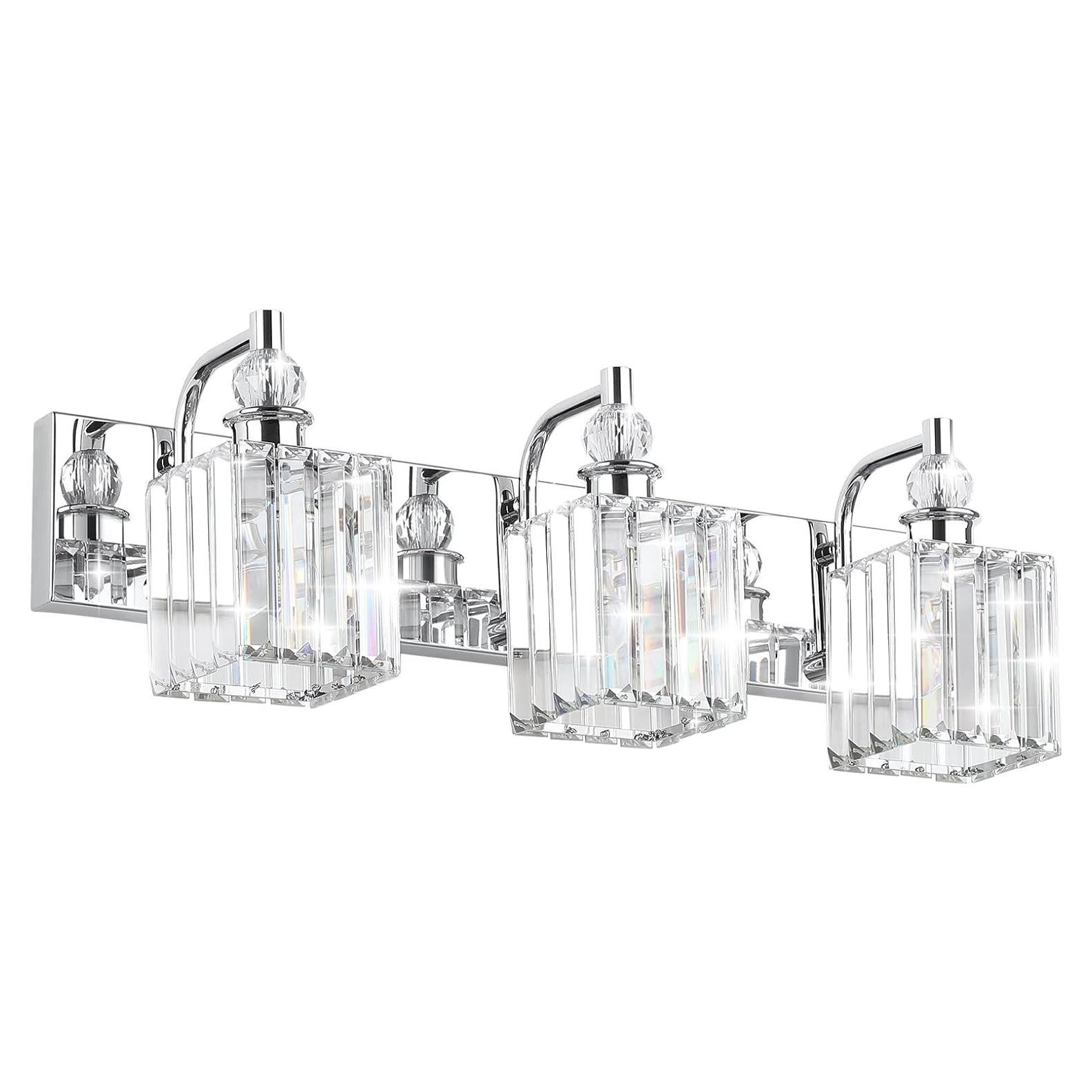 Luz de tocador moderna Ralbay 60W cristal 60cm cromo