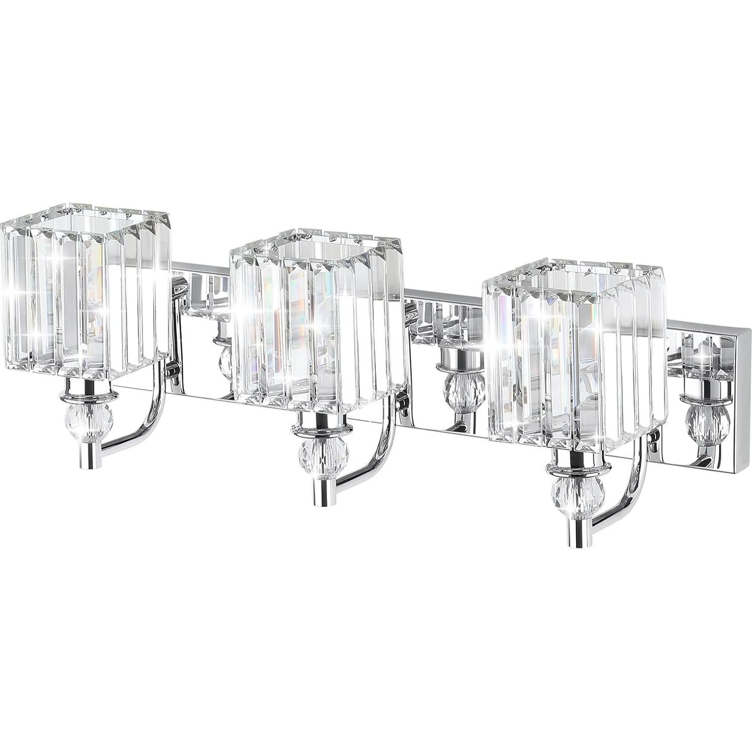 Luz de tocador moderna Ralbay 60W cristal 60cm cromo