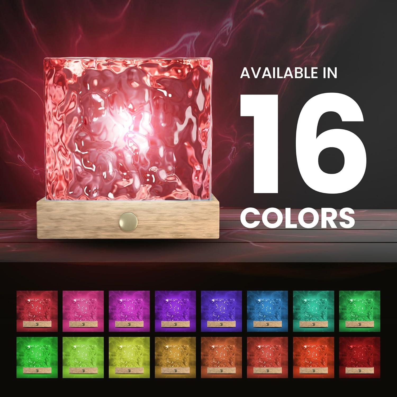 Lámpara LED Táctil de Cristal Zelno - 16 Colores RGB, 11.2cm