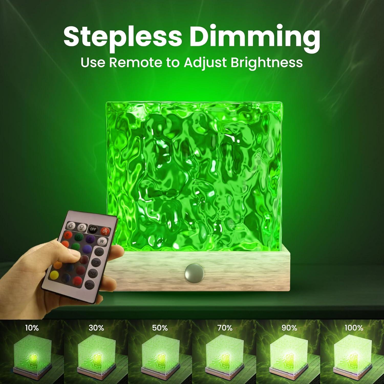 Lámpara LED Táctil de Cristal Zelno - 16 Colores RGB, 11.2cm