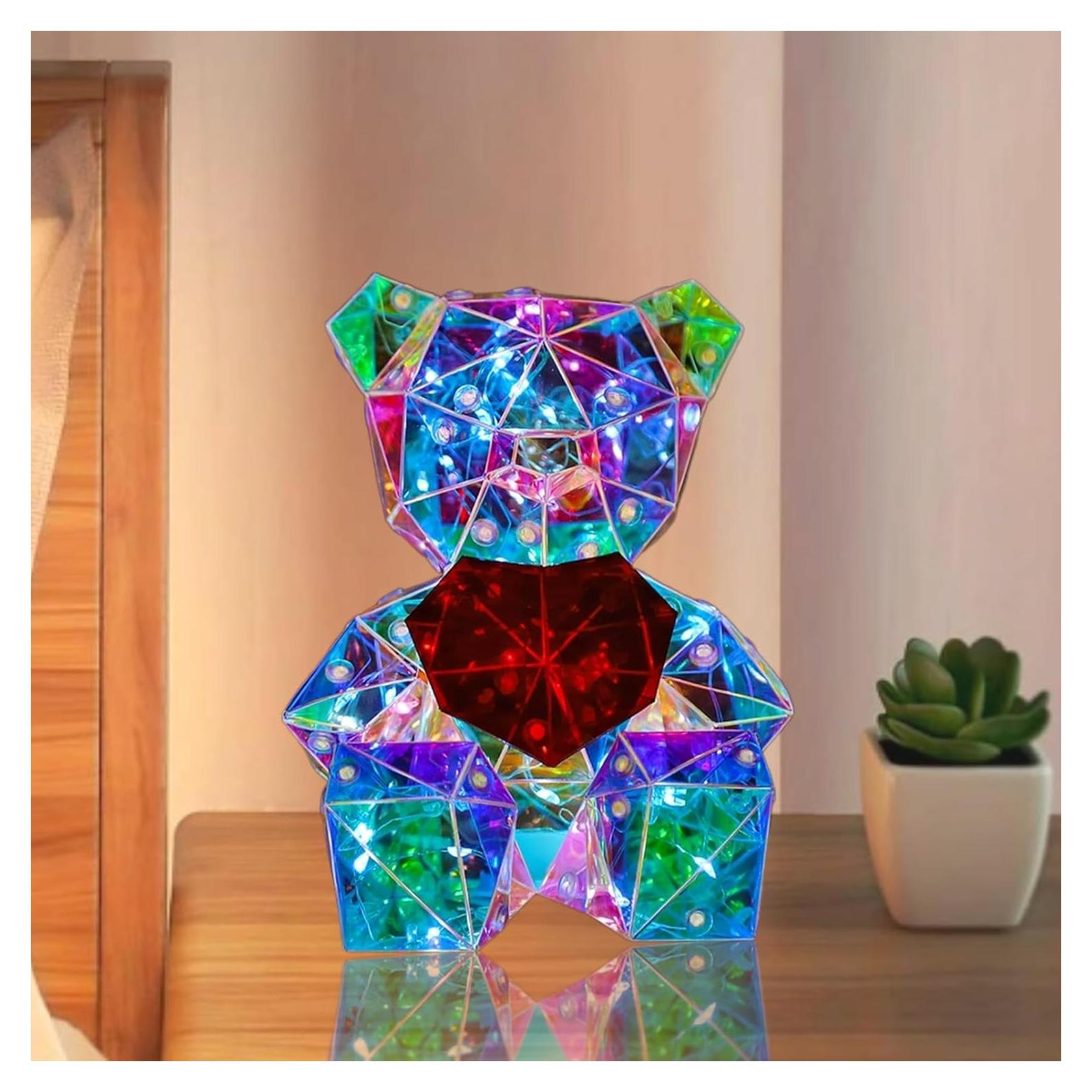 Luz Nocturna LED Oso Prismático Viohead 10.45x11.51cm