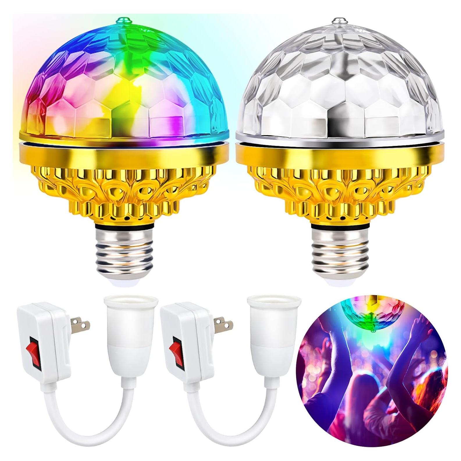 Lámpara de Bola de Disco LED VAIPI 2 Pack 6W E27 Rotativa