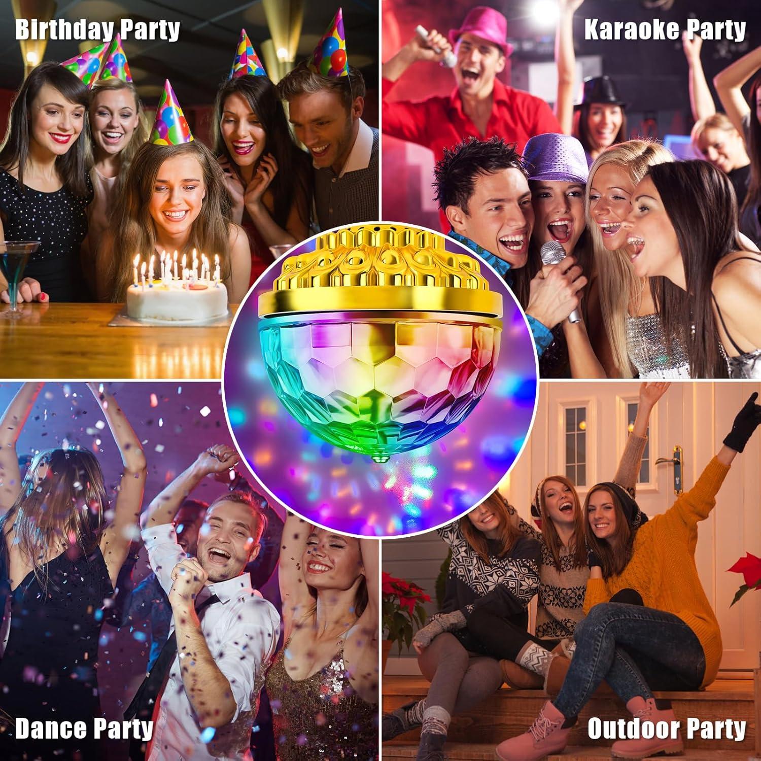 Lámpara de Bola de Disco LED VAIPI 2 Pack 6W E27 Rotativa