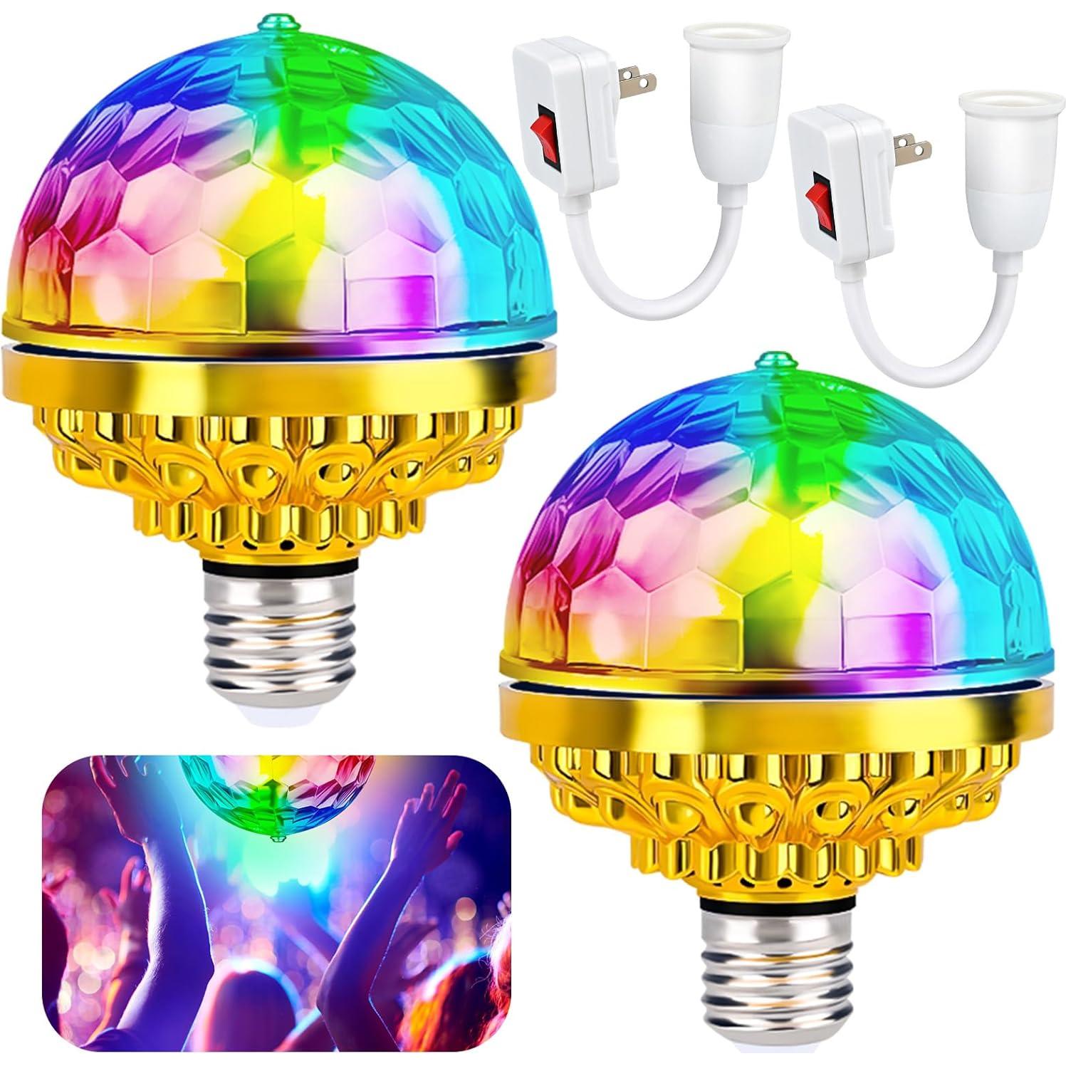 Lámpara de Bola de Disco LED VAIPI 2 Pack 6W E27 Rotativa