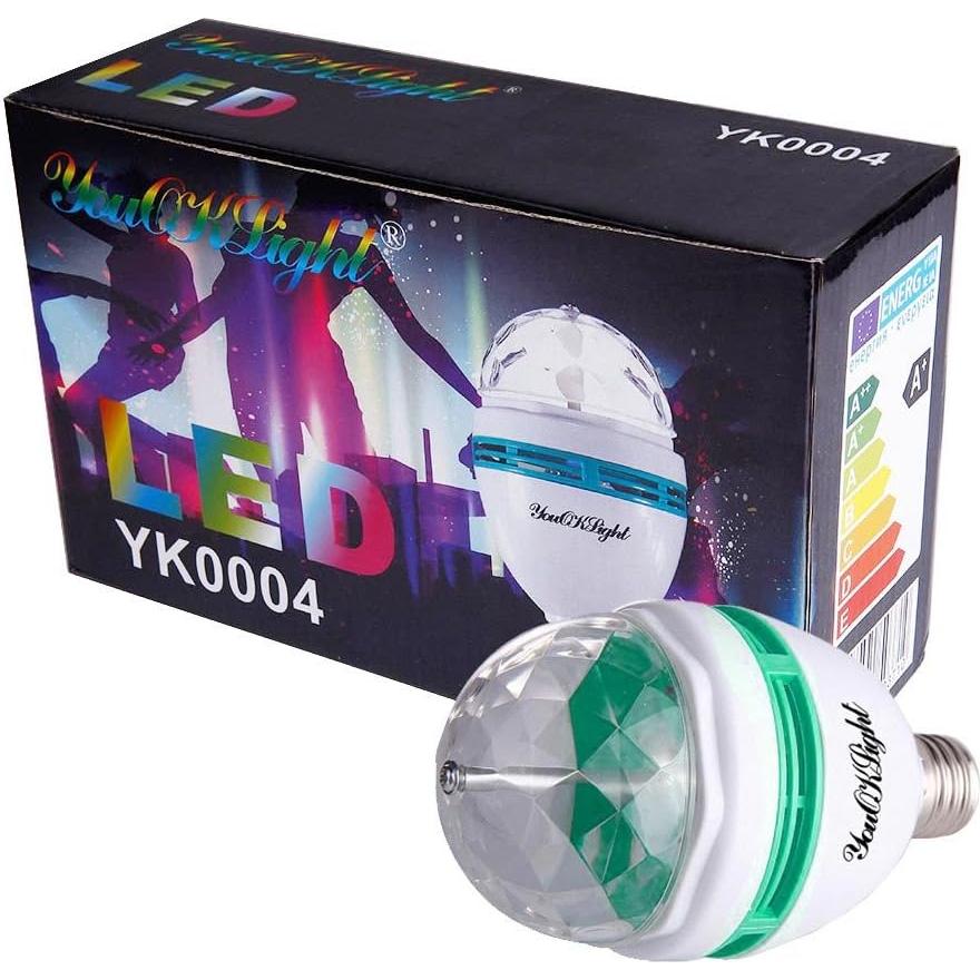 YouOKLight 3-Pack Lámpara LED Estroboscópica E26 RGB 3W