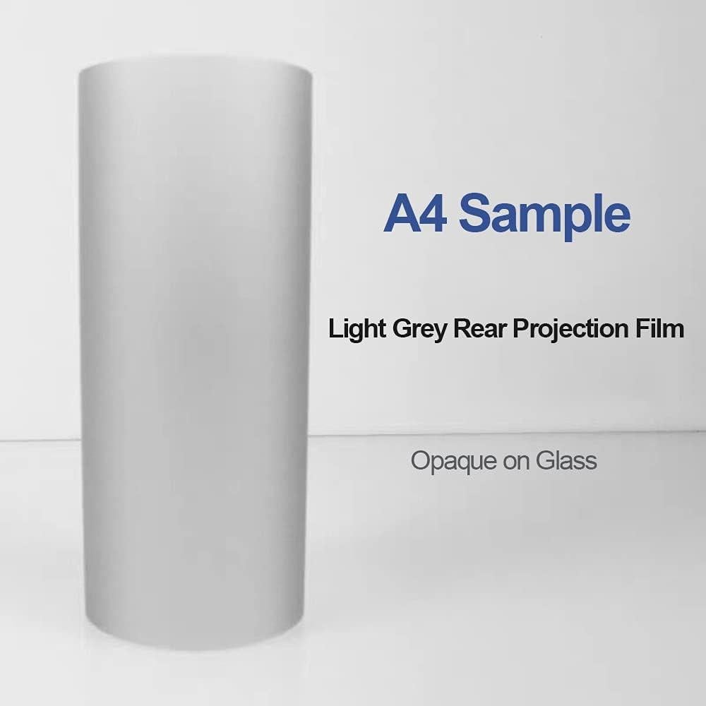 Película de Proyección Trasera Holográfica Autoadhesiva A4 Gris Claro