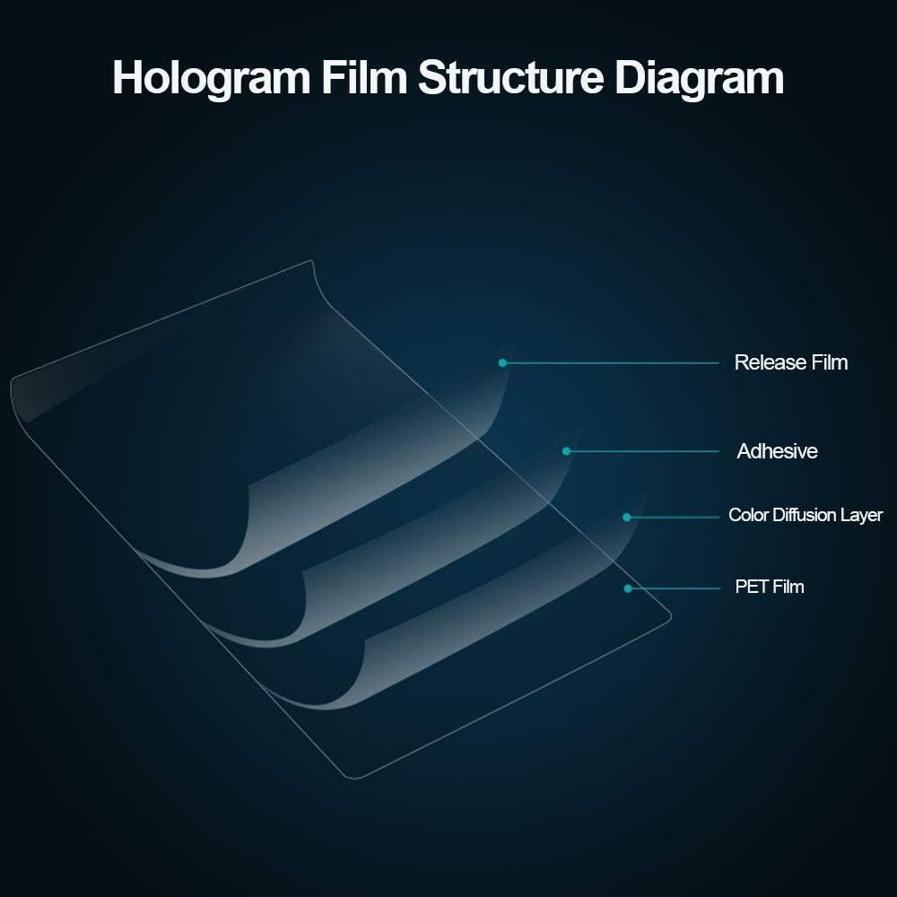 Película de Proyección Trasera Holográfica Autoadhesiva A4 Gris Claro
