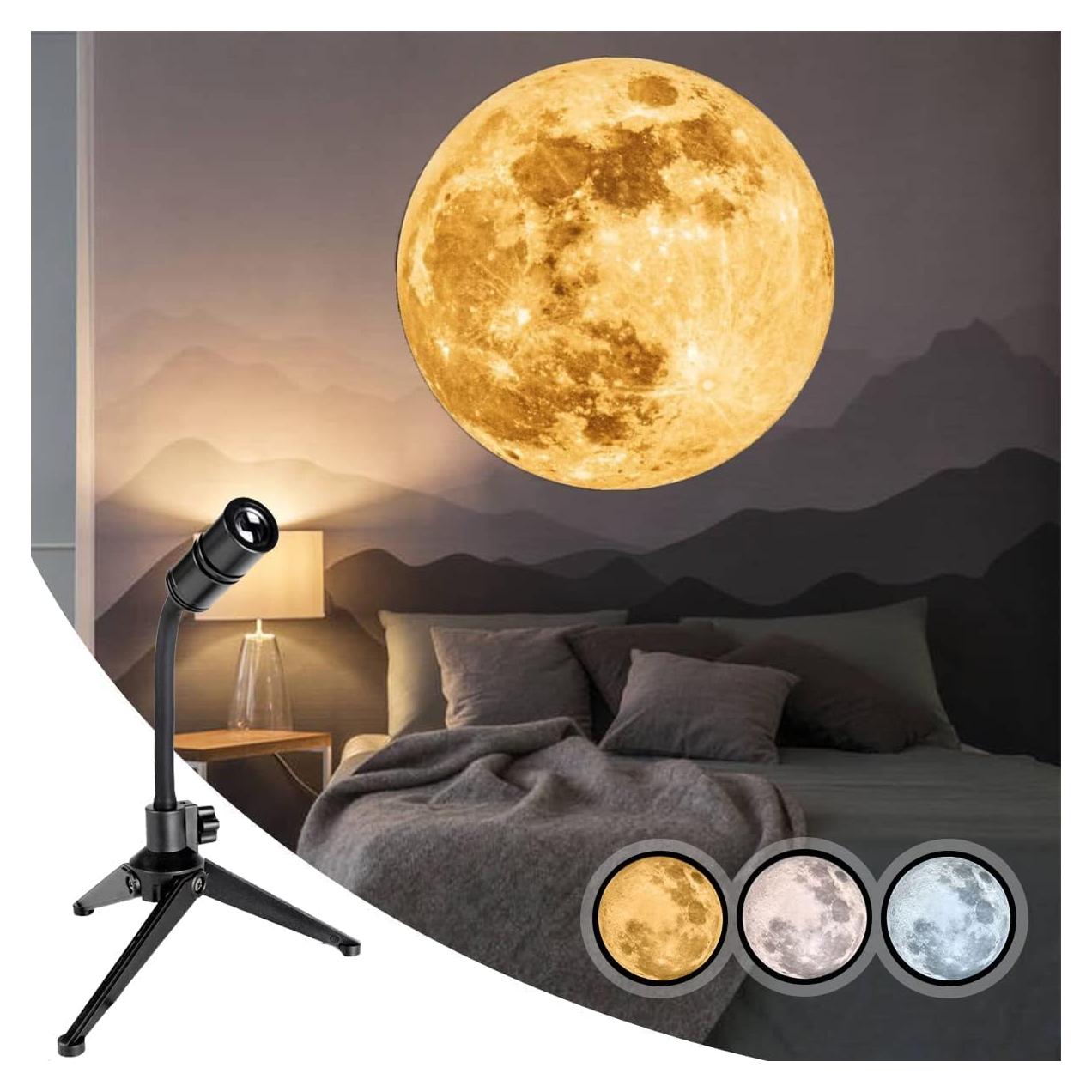 Proyector de Luz Nocturna BODLYL Luna 3 Colores USB 27.94cm