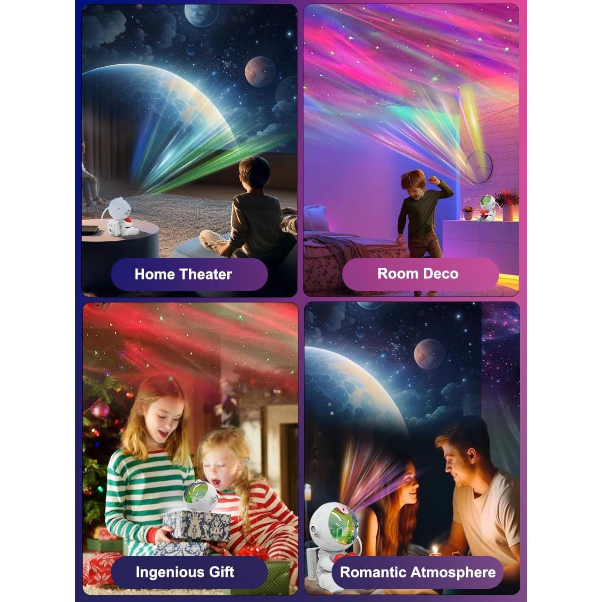 Proyector Galáctico Aurora Astronauta NIIWLAGIT 9.5x7.3cm