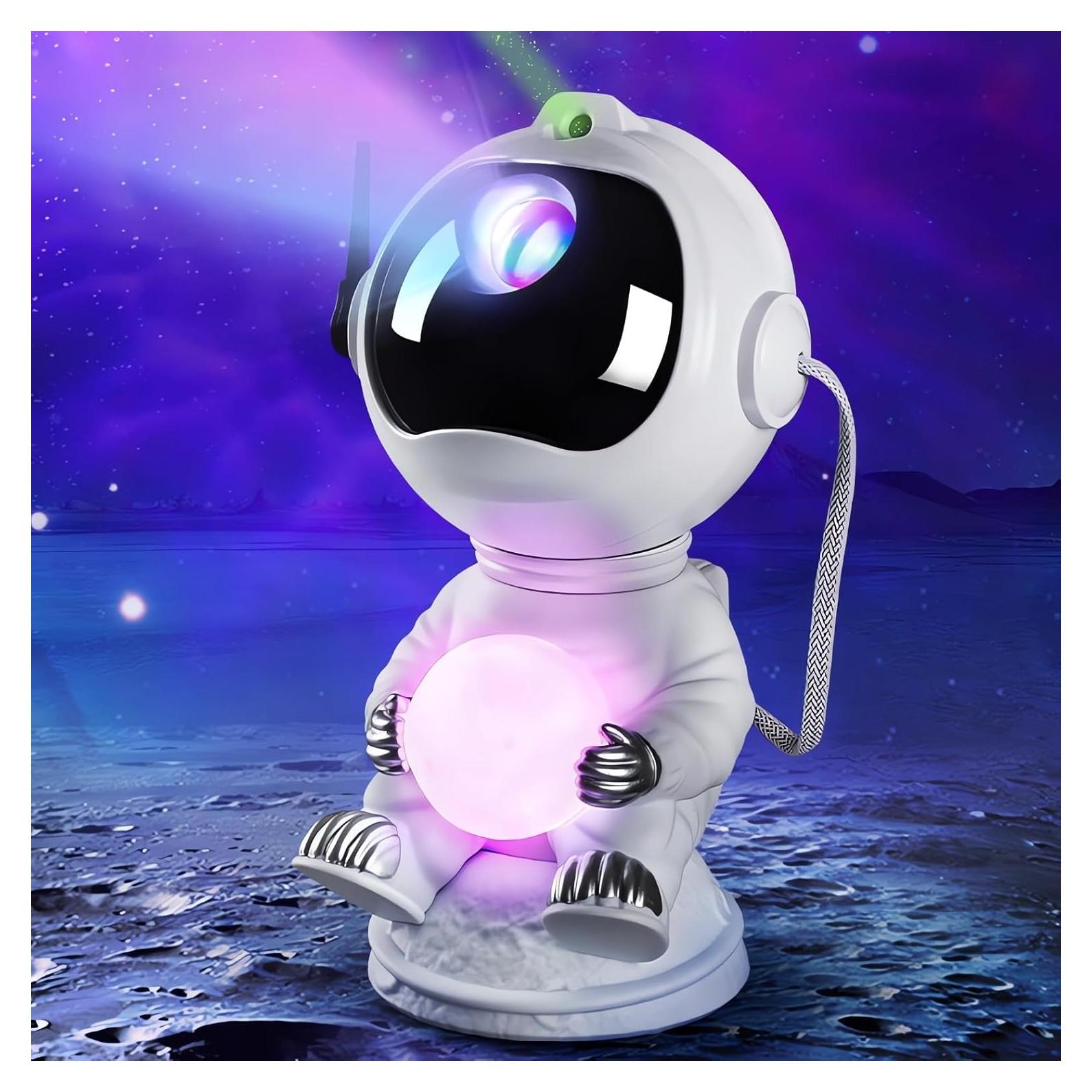 Proyector de Estrellas Spaceman - Luz Nocturna LED 12.4x11.8cm