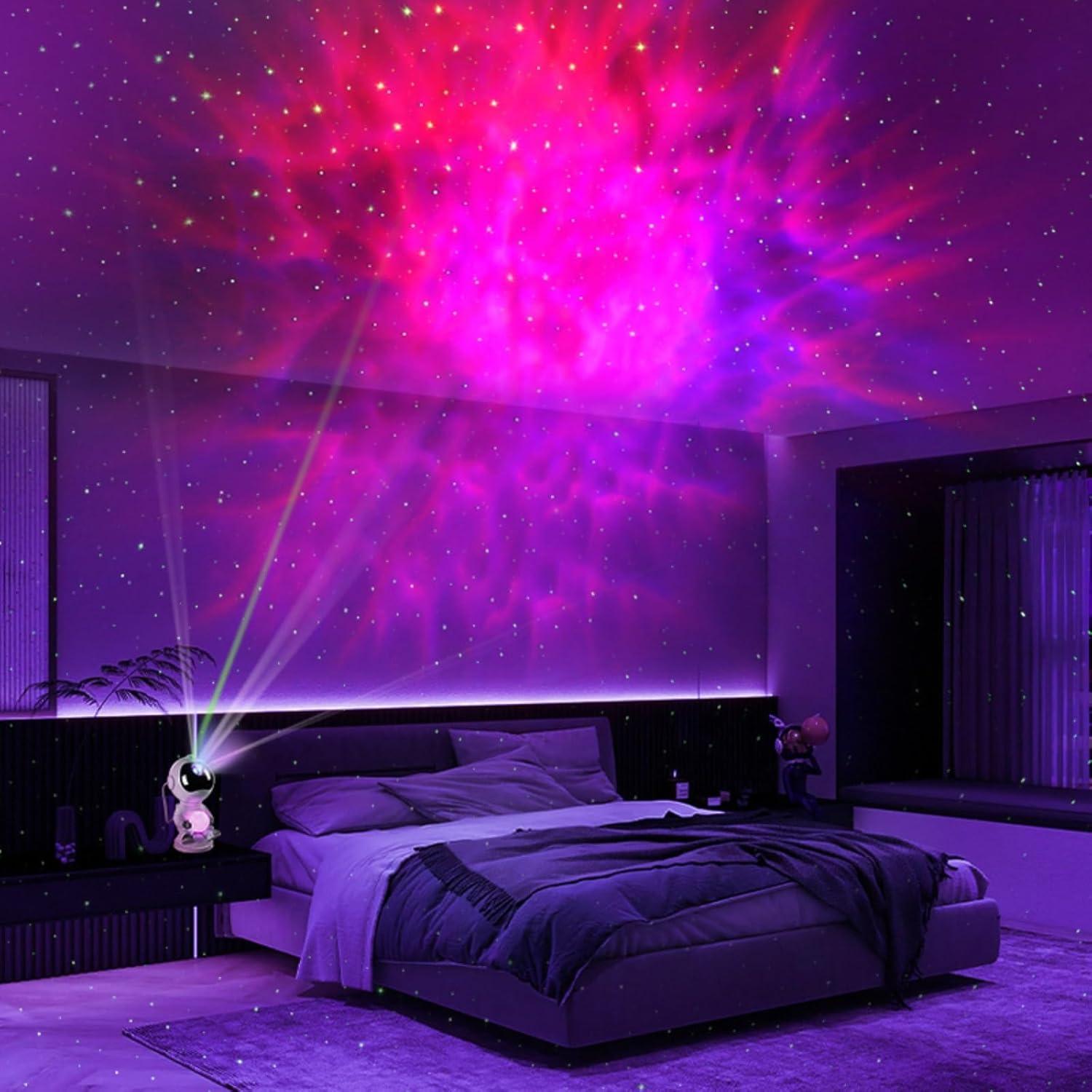 Proyector de Estrellas Spaceman - Luz Nocturna LED 12.4x11.8cm