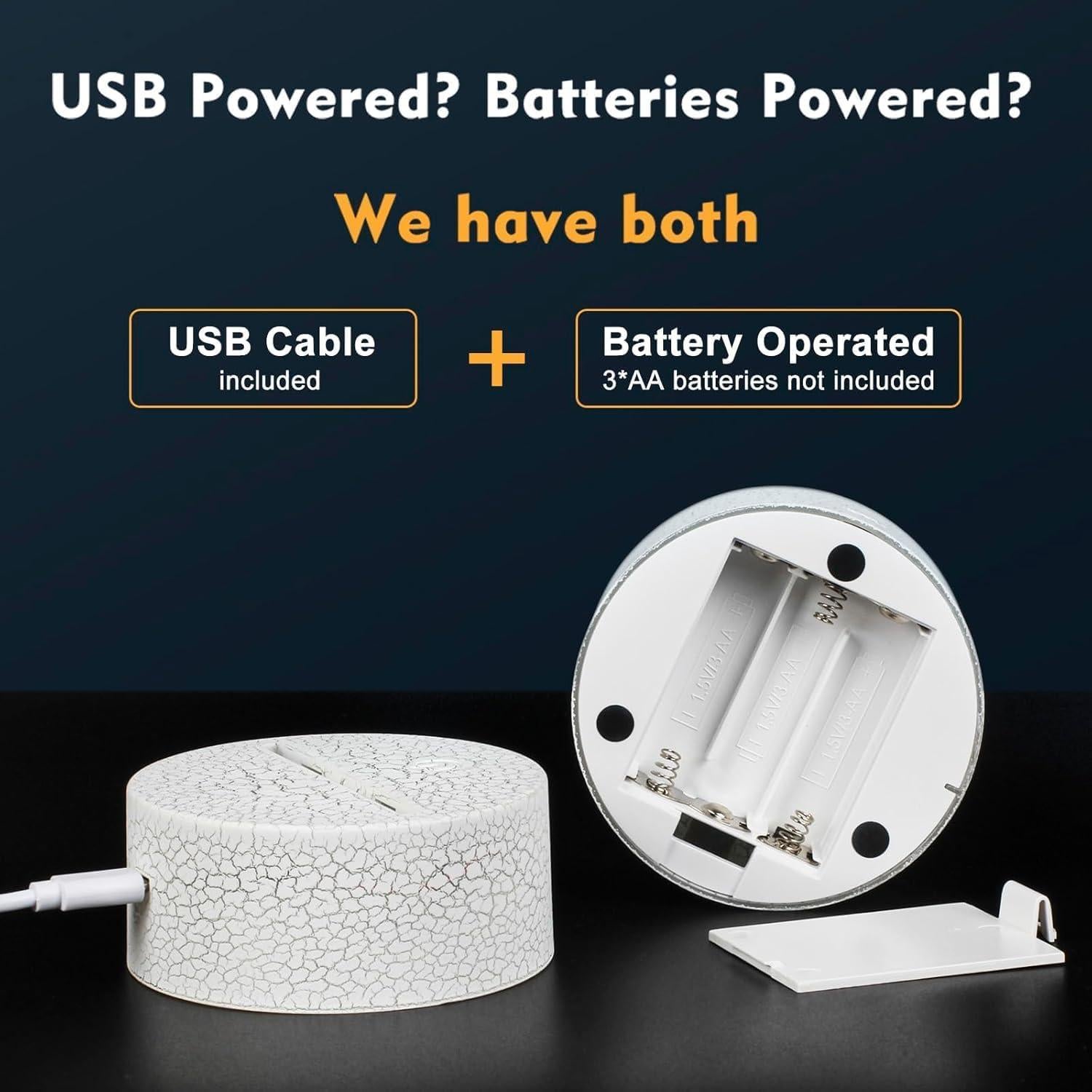 Luz Nocturna 3D Hoofun LED 16 Colores con Control Remoto