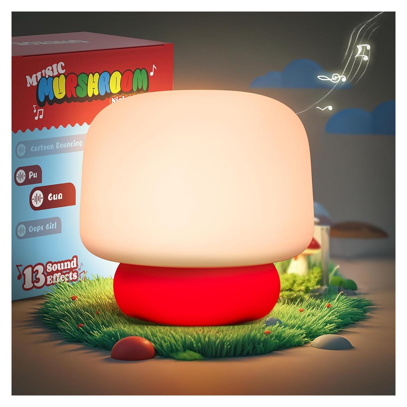 Lámpara de Hongo UNEEDE para Niños con 13 Efectos de Sonido